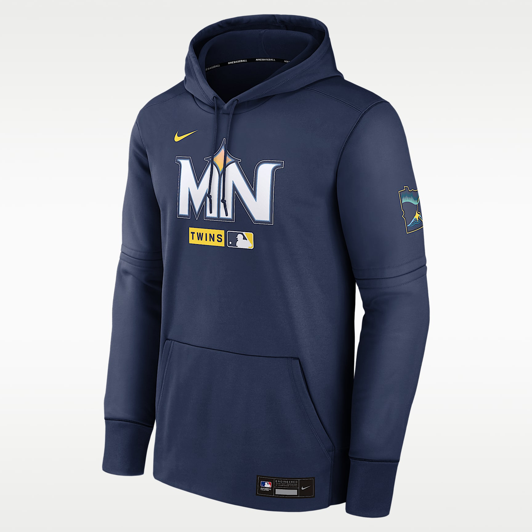 Minnesota Twins Authentic Collection City Connect Men's Nike Therma MLB Pullover Hoodie