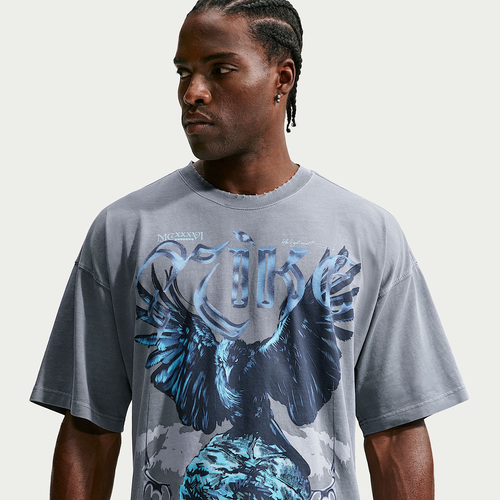 Oversized Nike-basketball-T-shirt til mænd
