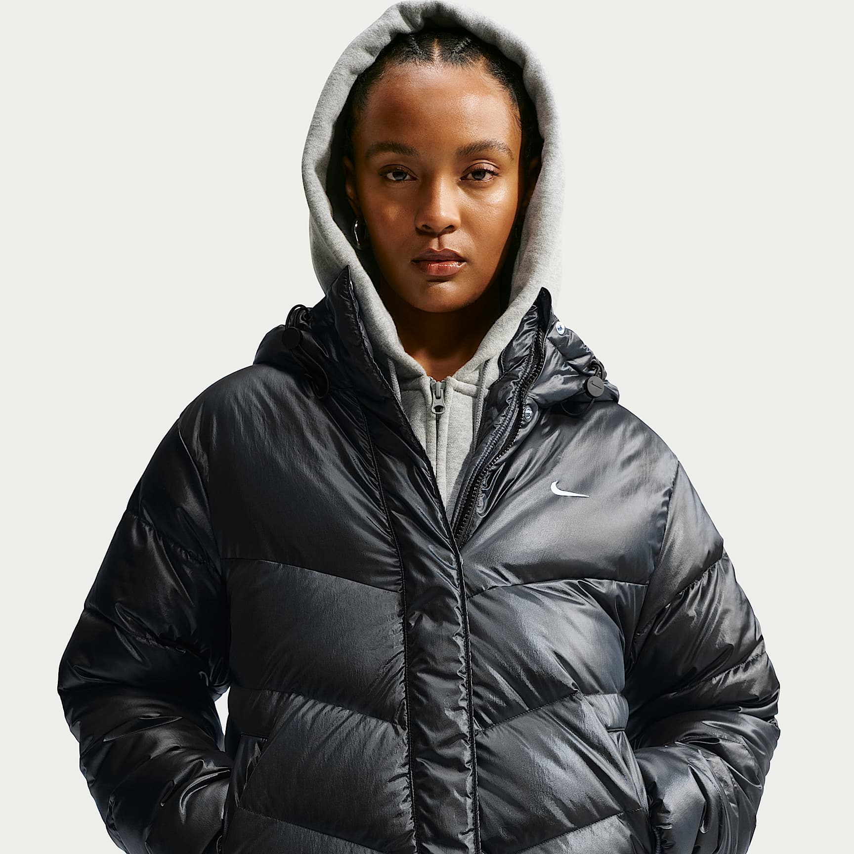 Veste en duvet à capuche ample Storm-FIT Nike Sportswear Windpuffer pour femme