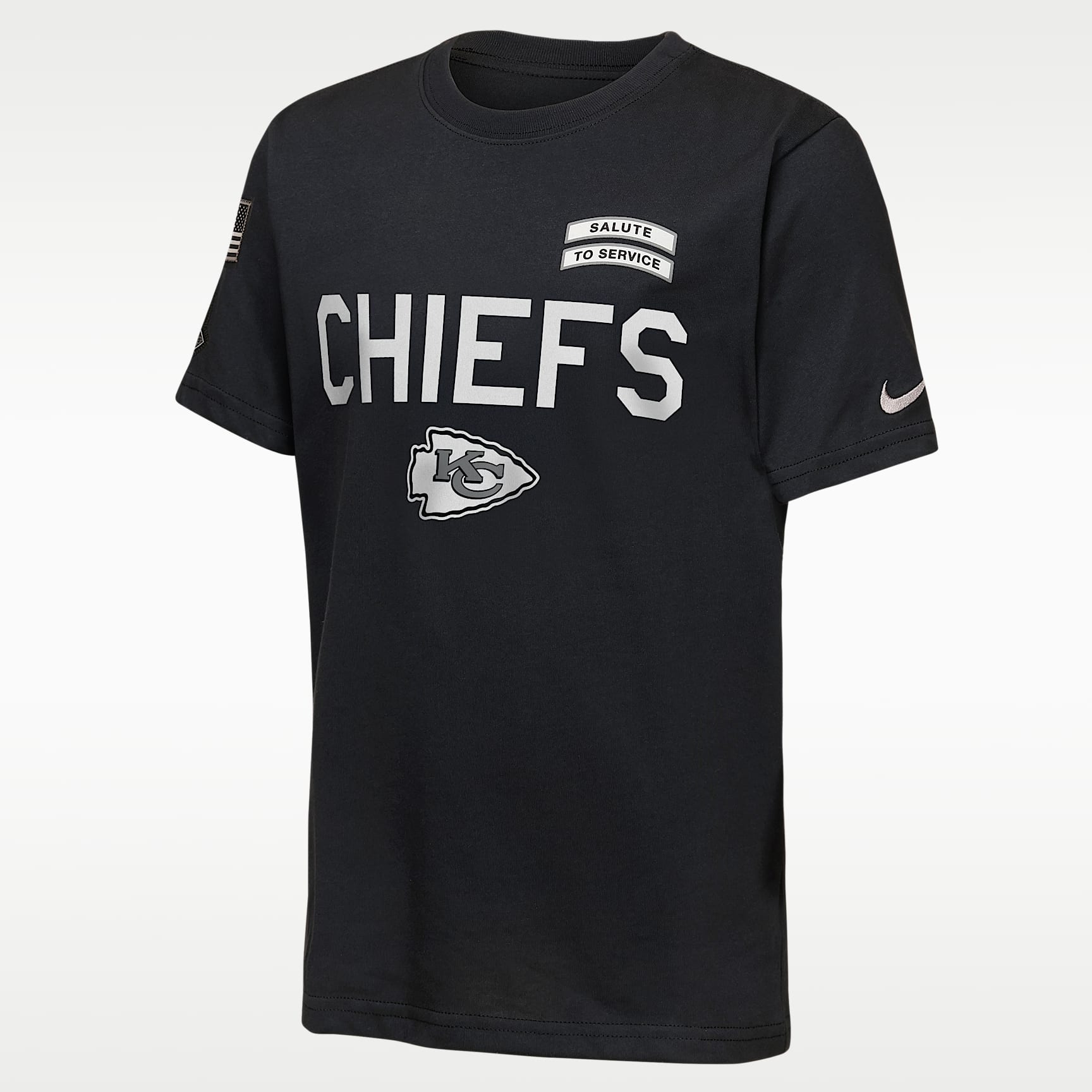 Kansas City Chiefs Salute to Service Sideline Big Kids' Nike Dri-FIT NFL T-Shirt