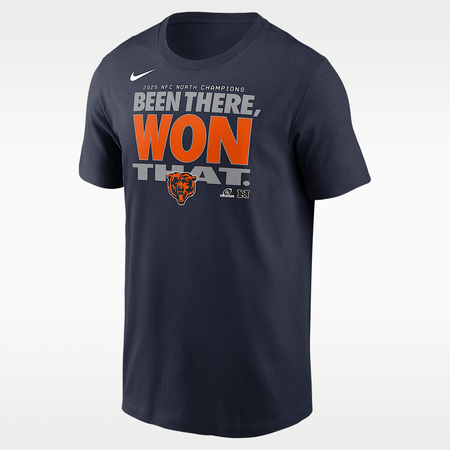 Playera Nike de la NFL para hombre Chicago Bears 2025 NFC North Champions Trophy Collection