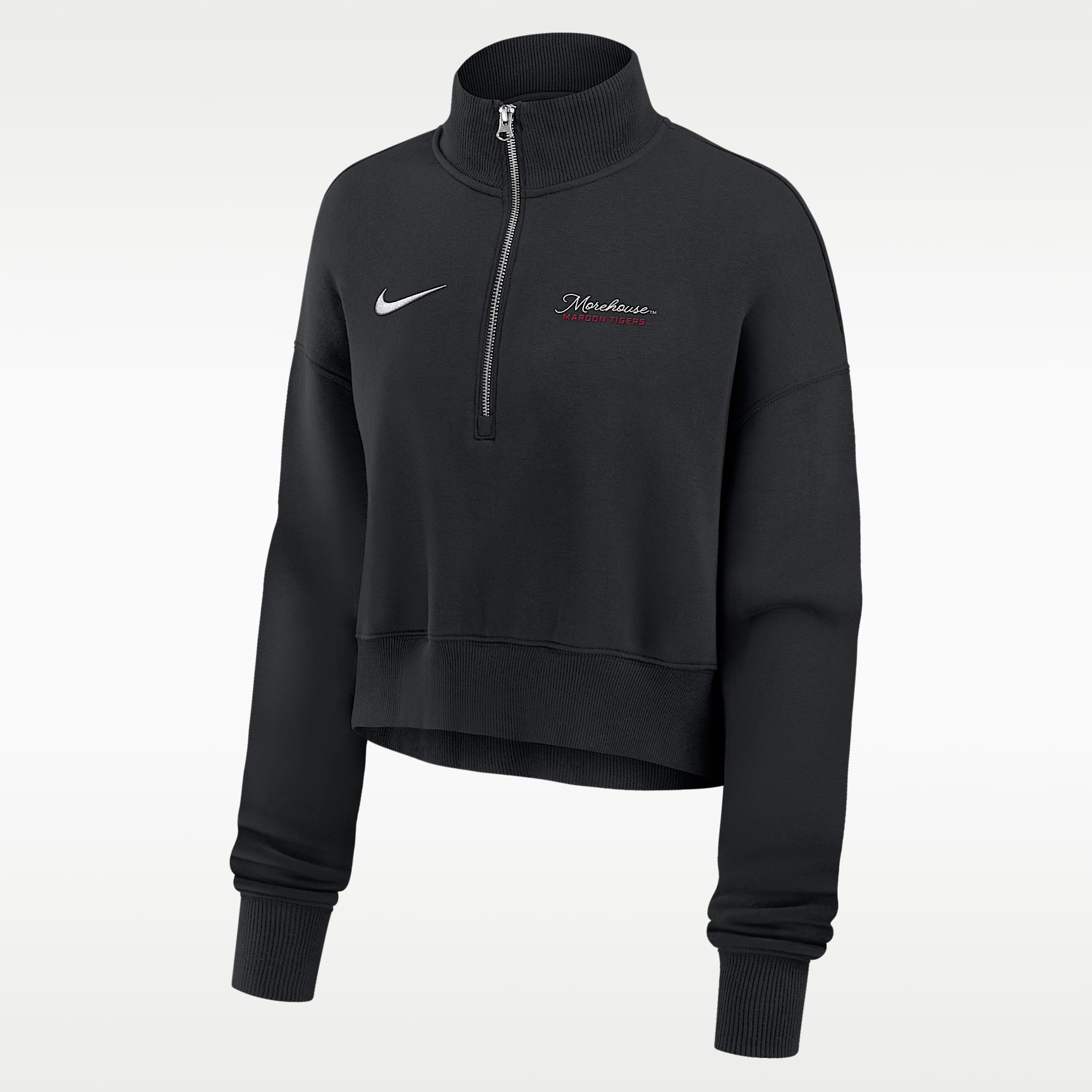 Nike College Phoenix Fleece (Morehouse College) Women's Cropped 1/4-Zip Pullover