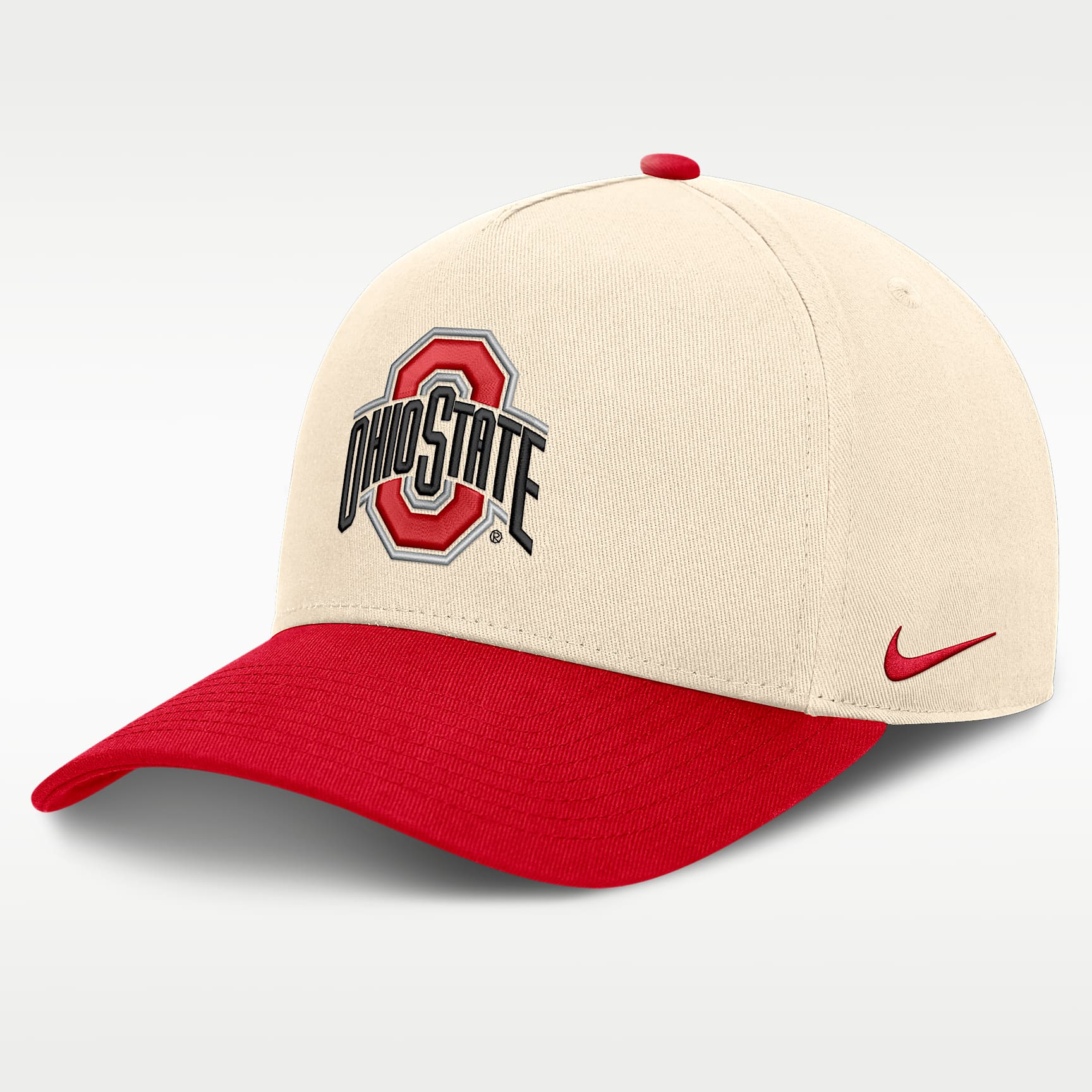 Ohio State Campus Prep Rise Men's Nike College A-Frame Adjustable Hat