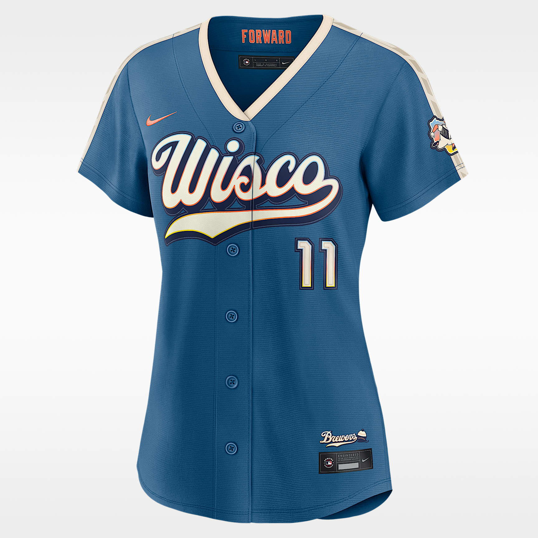 Jackson Chourio Milwaukee Brewers City Connect Women's Nike MLB Stadium Jersey