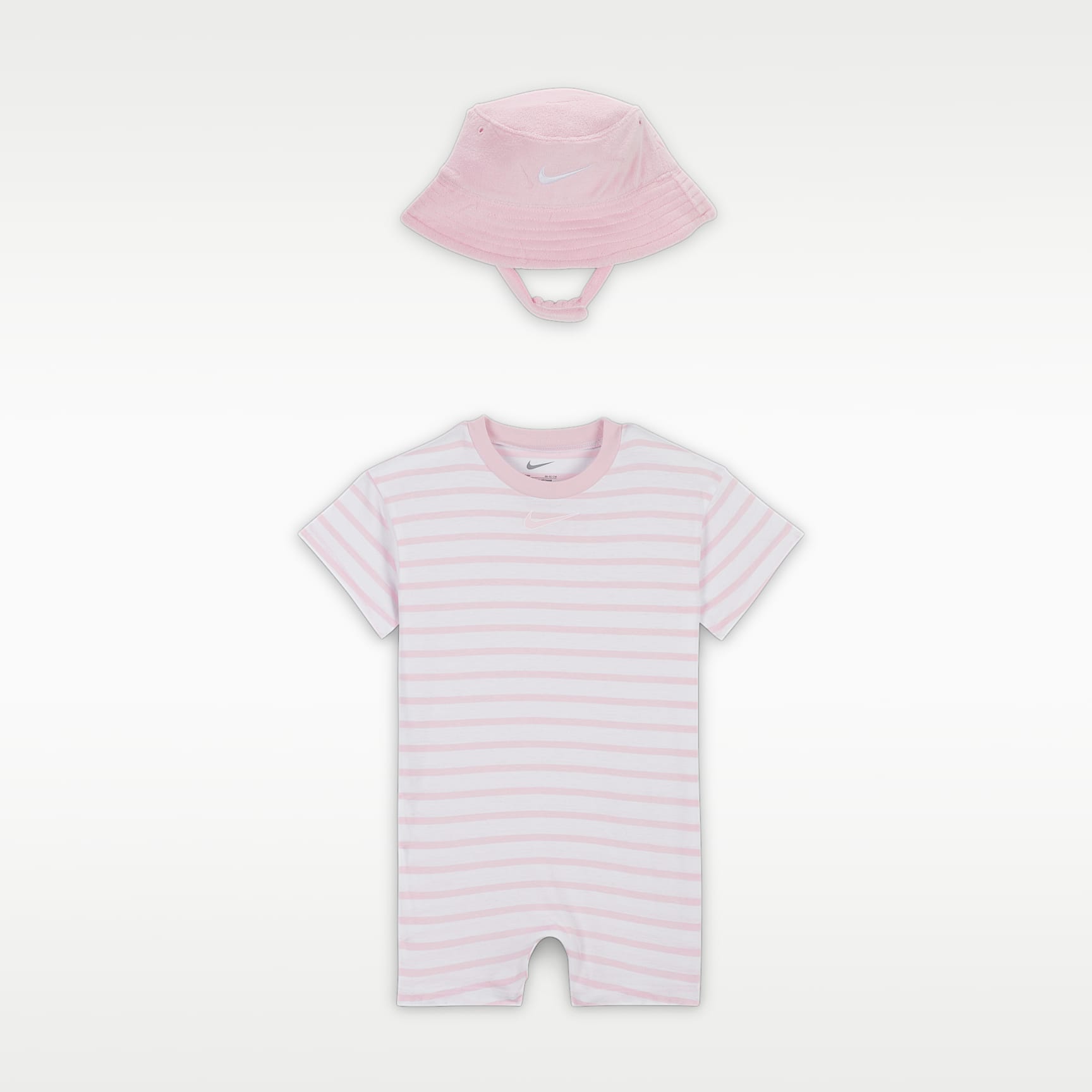 Nike Baby Short Sleeve Romper with Bucket Hat