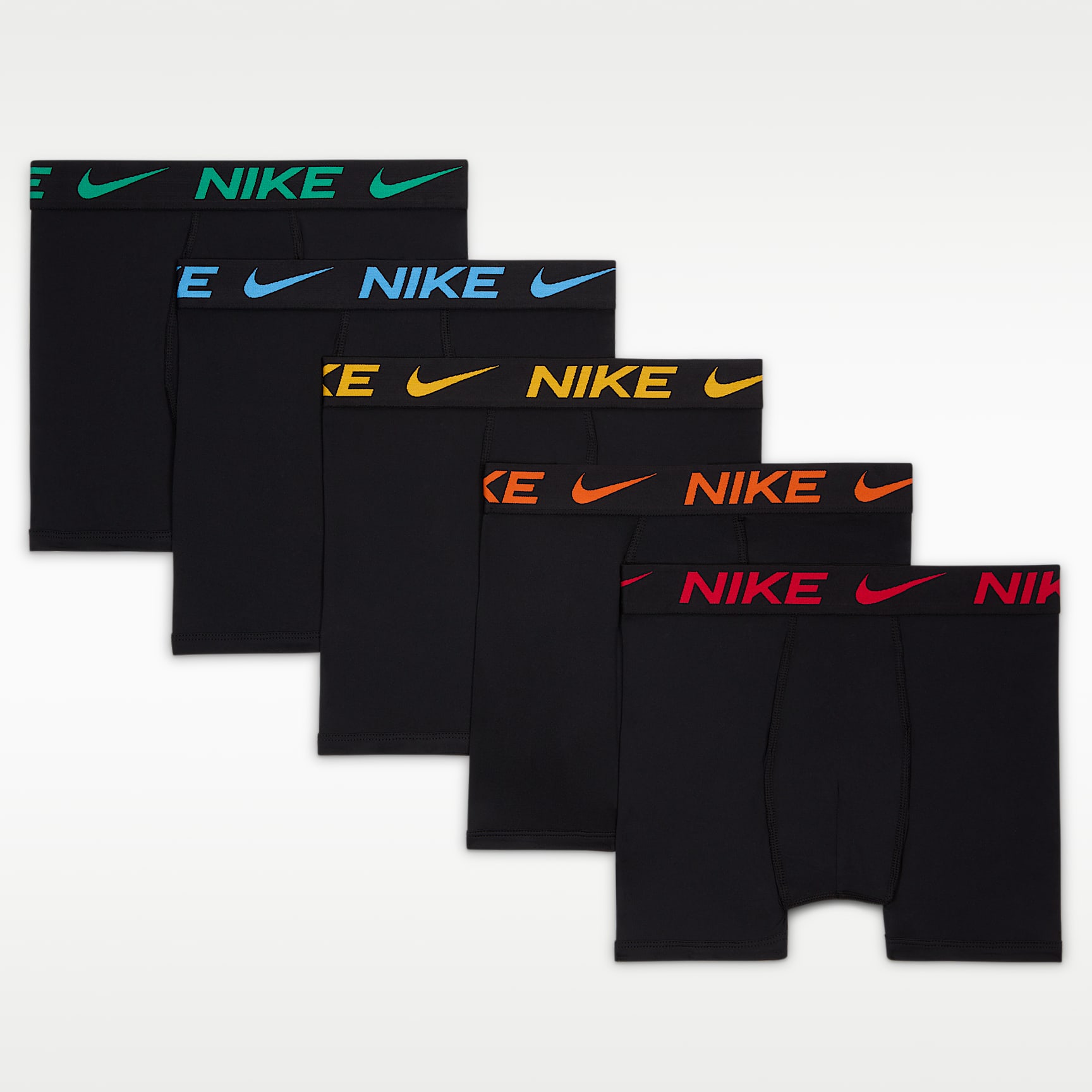 Nike Dri-FIT Big Kids' Color Pop Boxer Briefs (5-Pack)