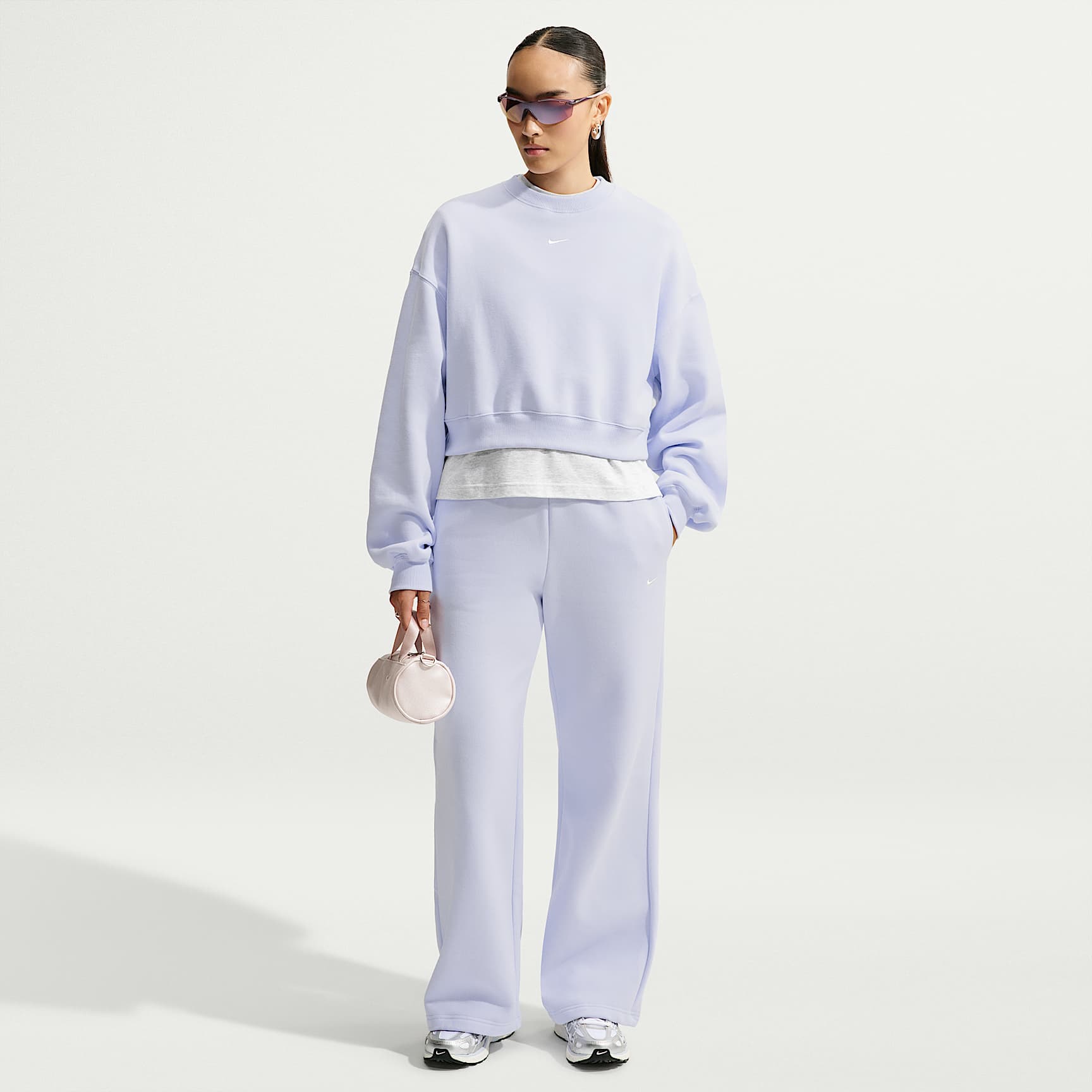 Nike Studio Fleece Medium Weight Women's Mid-Rise Wide-Leg Trousers