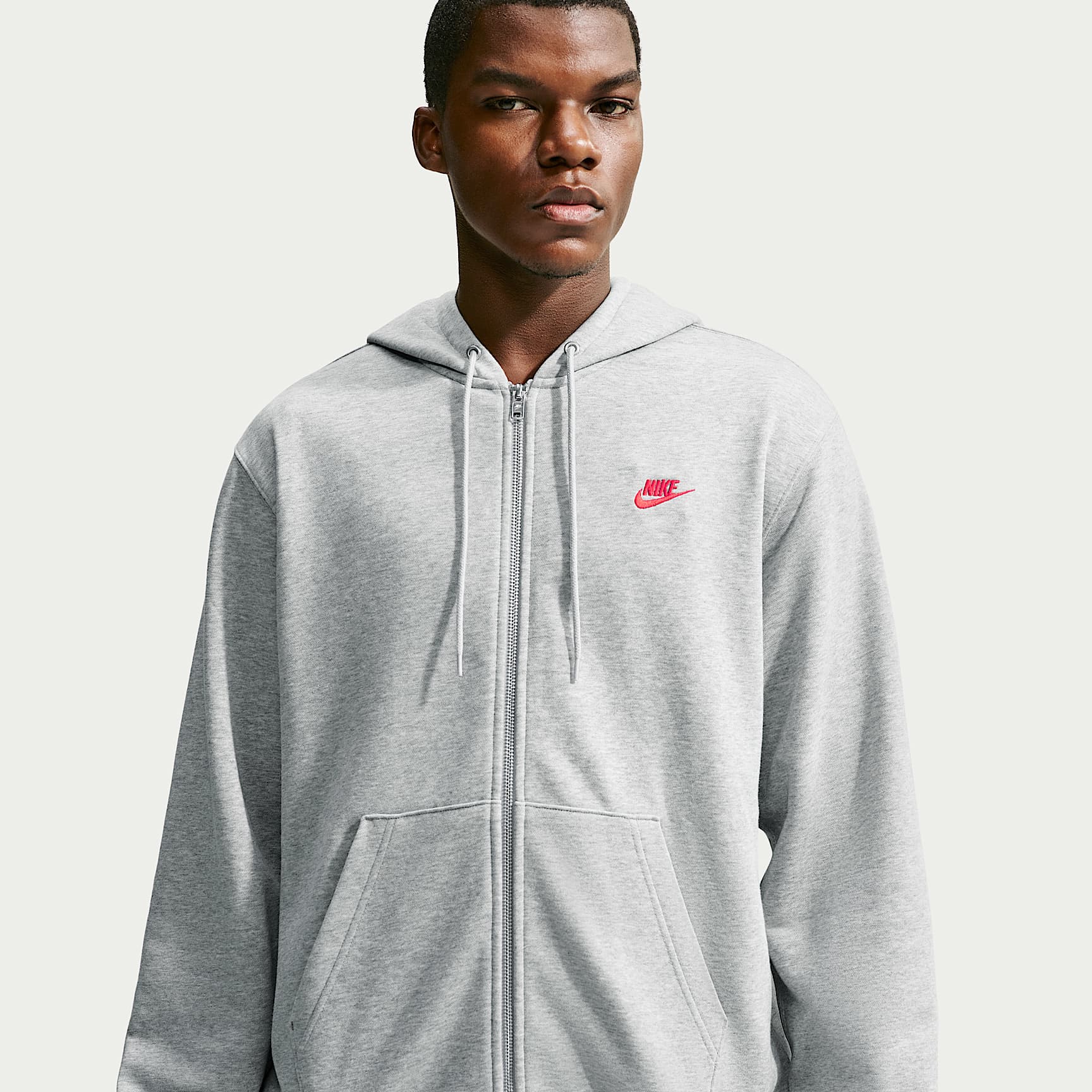 Sudadera con gorro de French Terry con cierre largo para hombre Nike Club