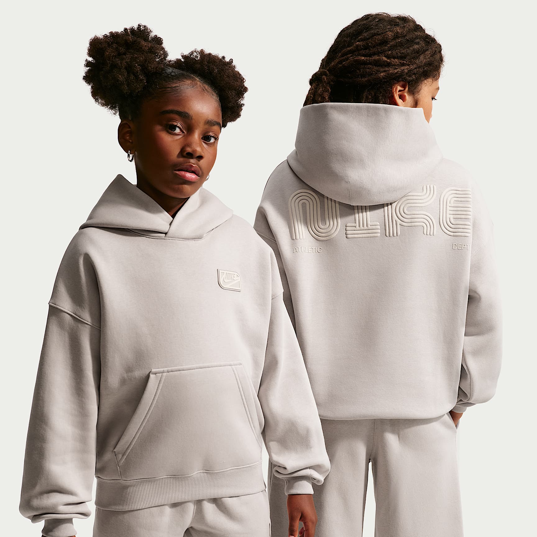 Sudadera con gorro de tejido Fleece oversized para niños talla grande Nike Sportswear Club Fleece