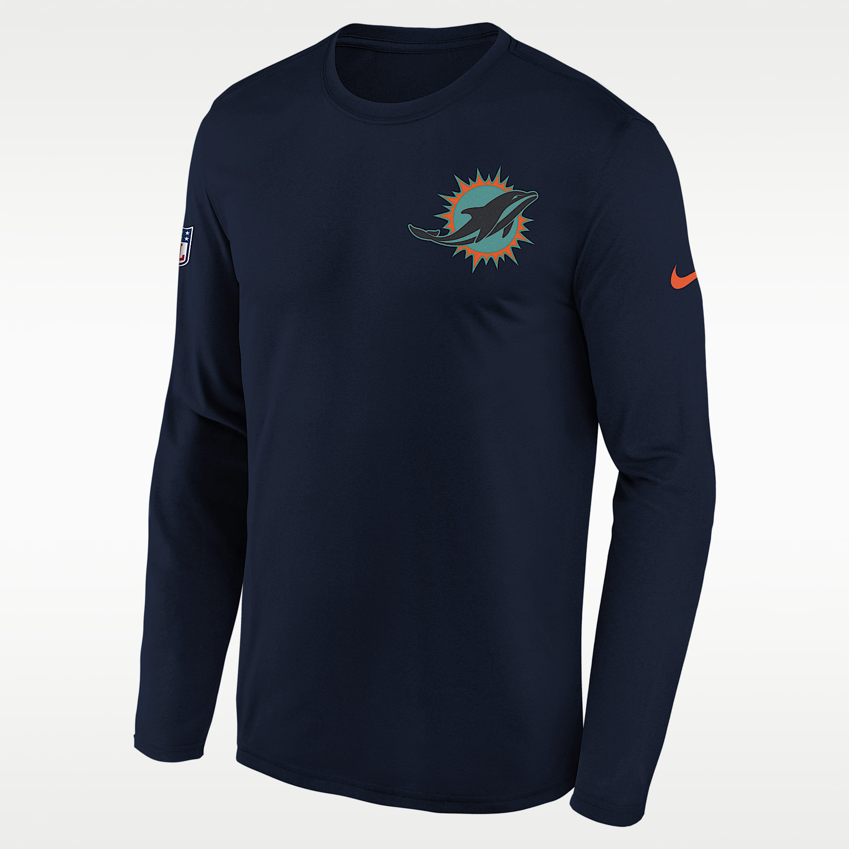 Miami Dolphins Rivalry Sideline Legend Big Kids' Nike Dri-FIT NFL Long-Sleeve T-Shirt