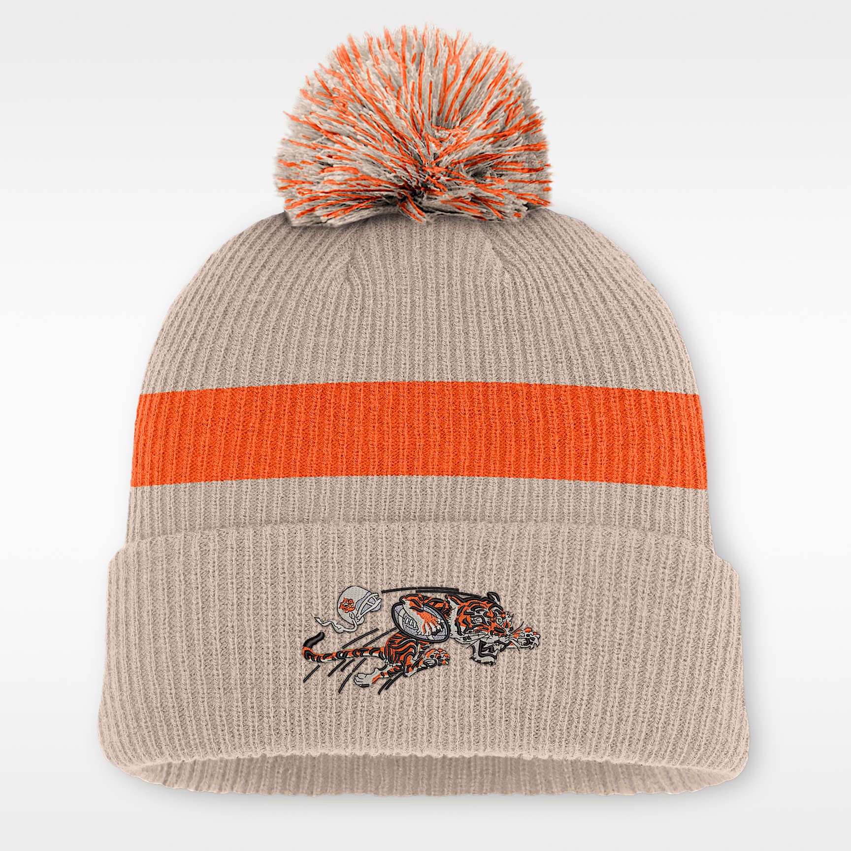 Gorro con dobladillo y pompón Nike de la NFL para hombre Cincinnati Bengals Rewind Peak