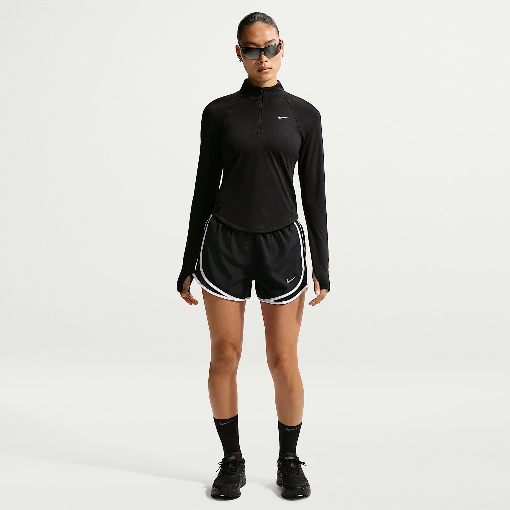 Short de running Dri-FIT taille mi-haute avec sous-short intégré Nike Tempo pour femme
