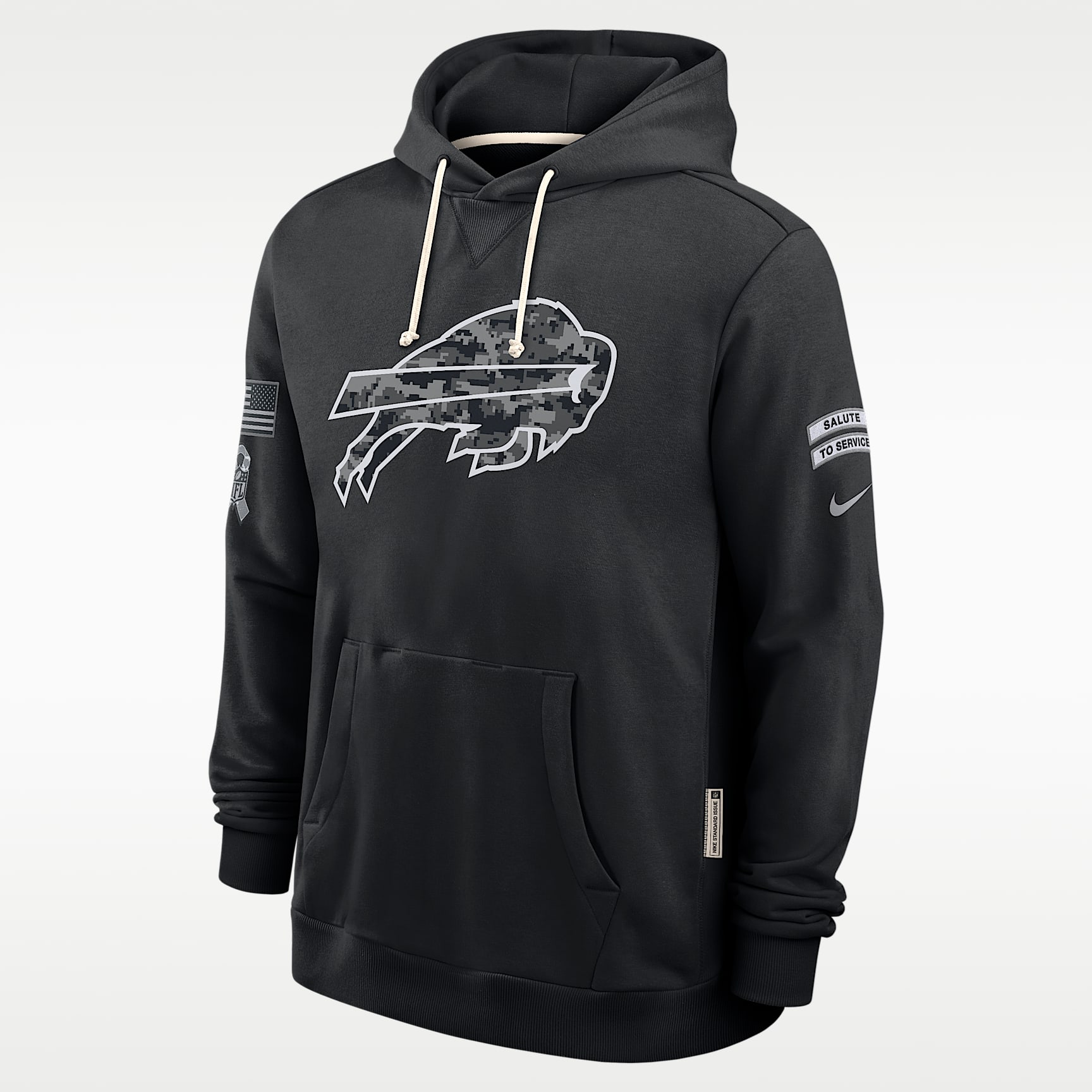 Sudadera con gorro sin cierre Nike Dri-FIT de la NFL para hombre Buffalo Bills Salute to Service Sideline