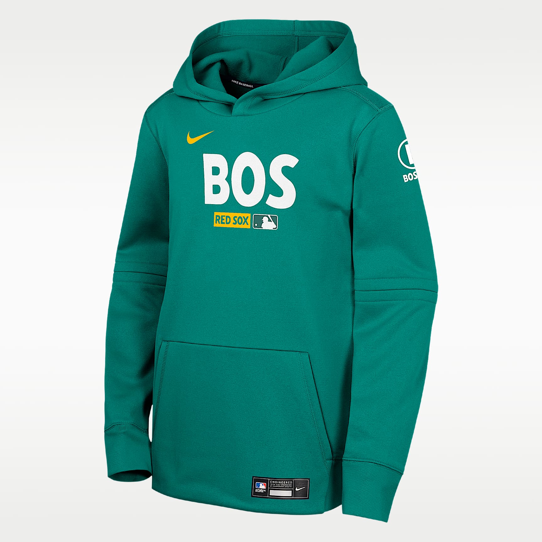 Boston Red Sox Authentic Collection City Connect Big Kids' Nike Therma-FIT MLB Pullover Hoodie