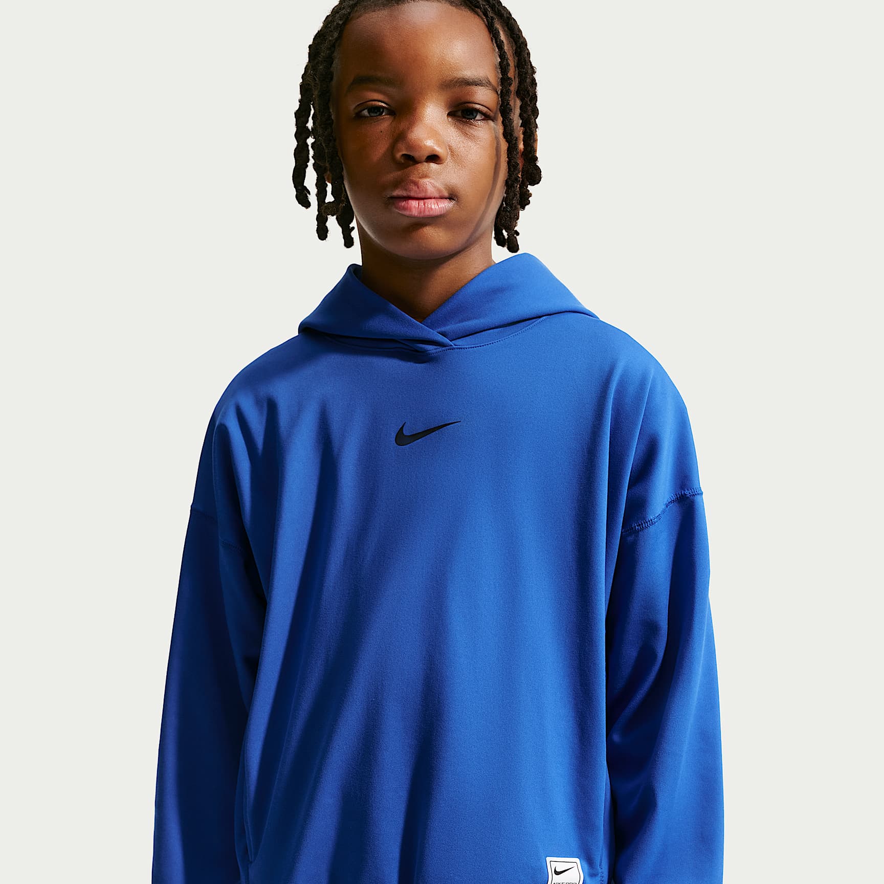 Nike Pro Big Kids' (Boys') Dri-FIT Fleece Pullover Hoodie