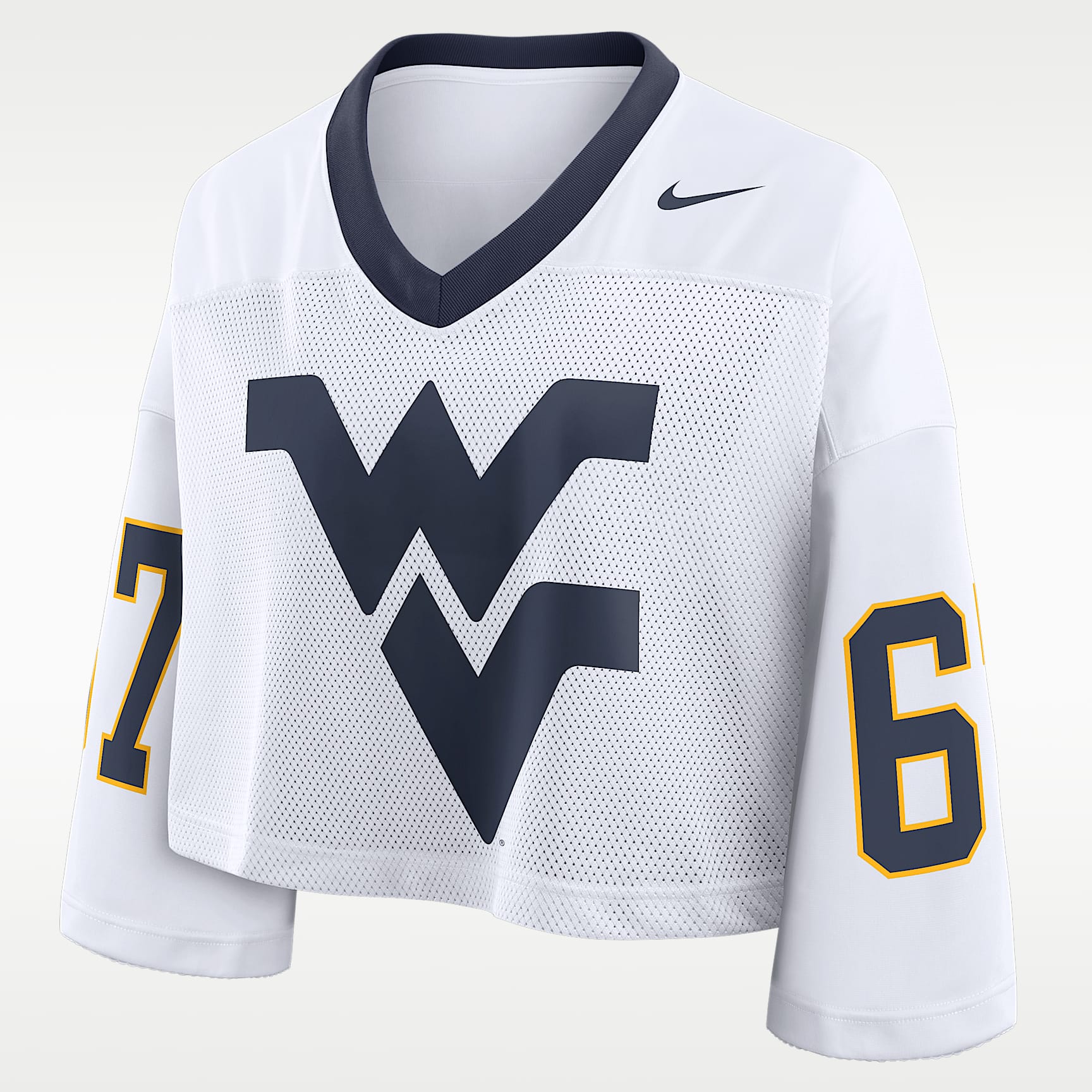 West Virginia Logo Women's Nike Dri-FIT College Cropped Jersey