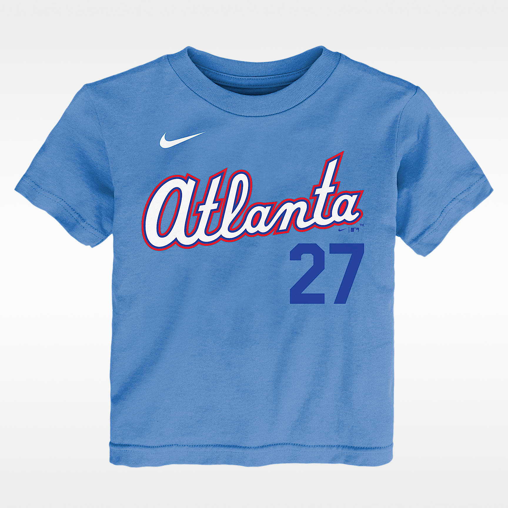 Playera Nike de la MLB infantil Austin Riley, Atlanta Braves, City Connect