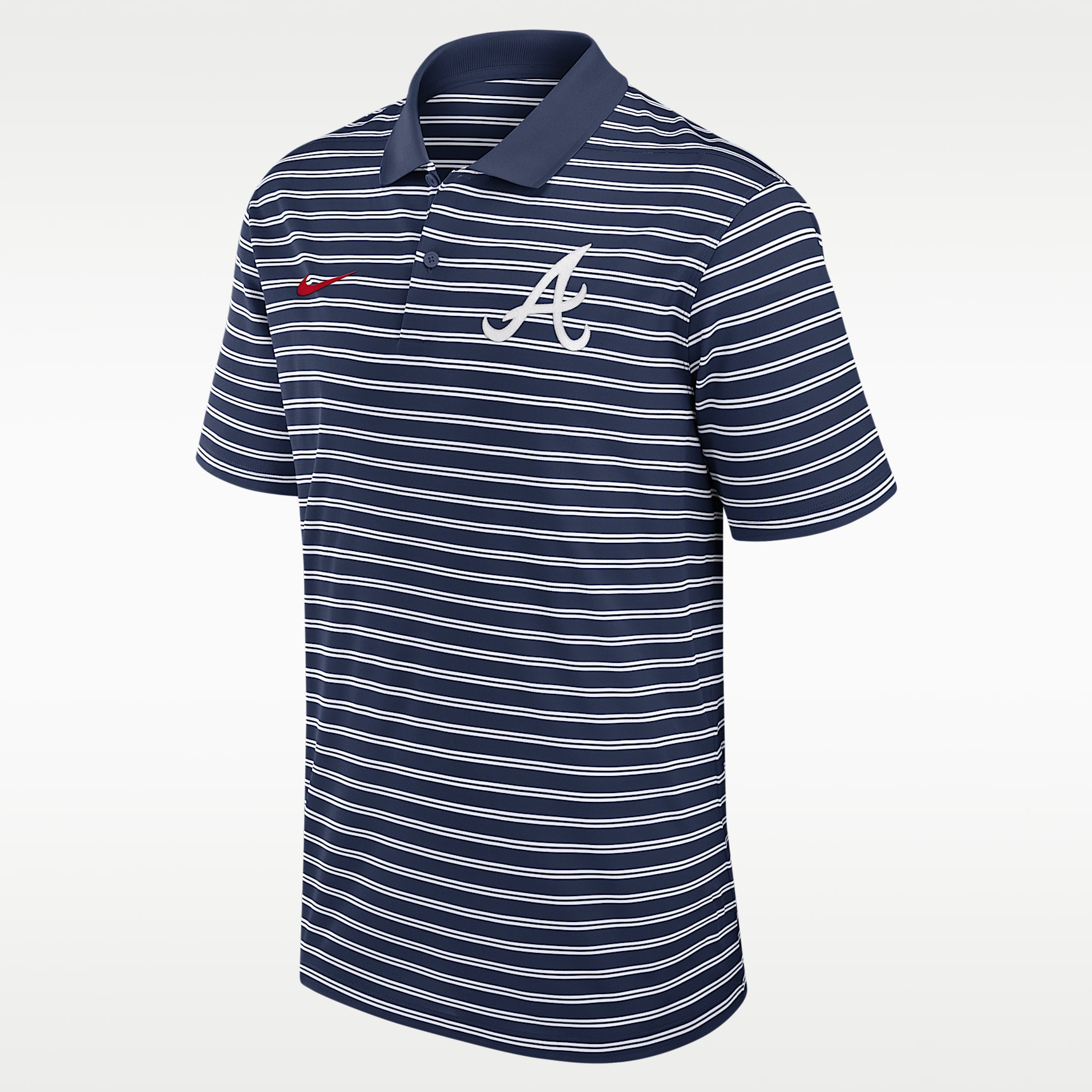 Atlanta Braves Striped Victory Men's Nike Dri-FIT MLB Polo