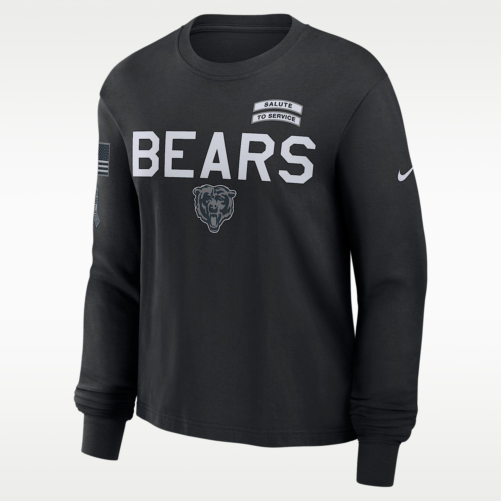Chicago Bears Salute to Service Sideline Women's Nike Dri-FIT NFL Long-Sleeve T-Shirt
