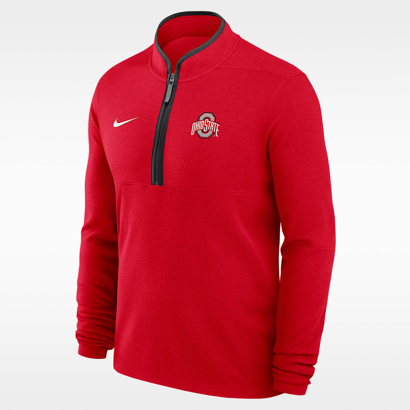 Playera de manga larga universitaria Nike Dri-FIT de medio cierre para hombre Ohio State Victory