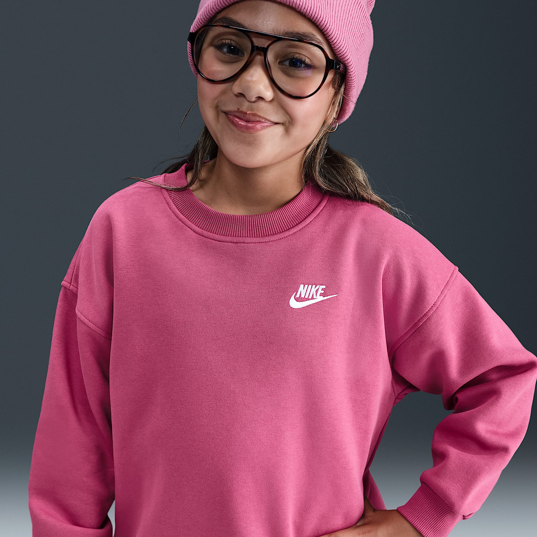 Sudadera oversized para niños talla grande Nike Sportswear Club Fleece