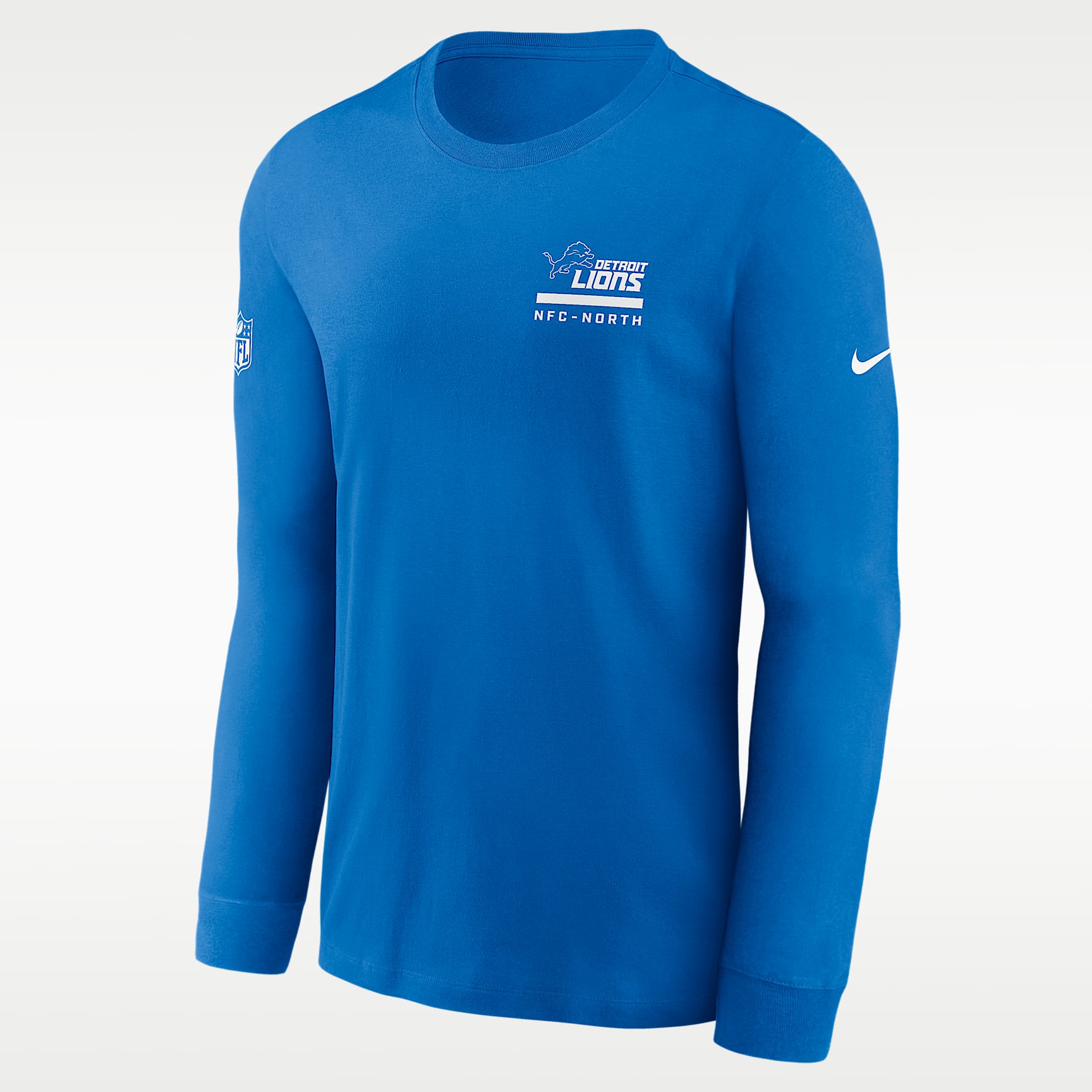 Playera de manga larga Nike Dri-FIT de la NFL para hombre Detroit Lions Sideline Team Issue