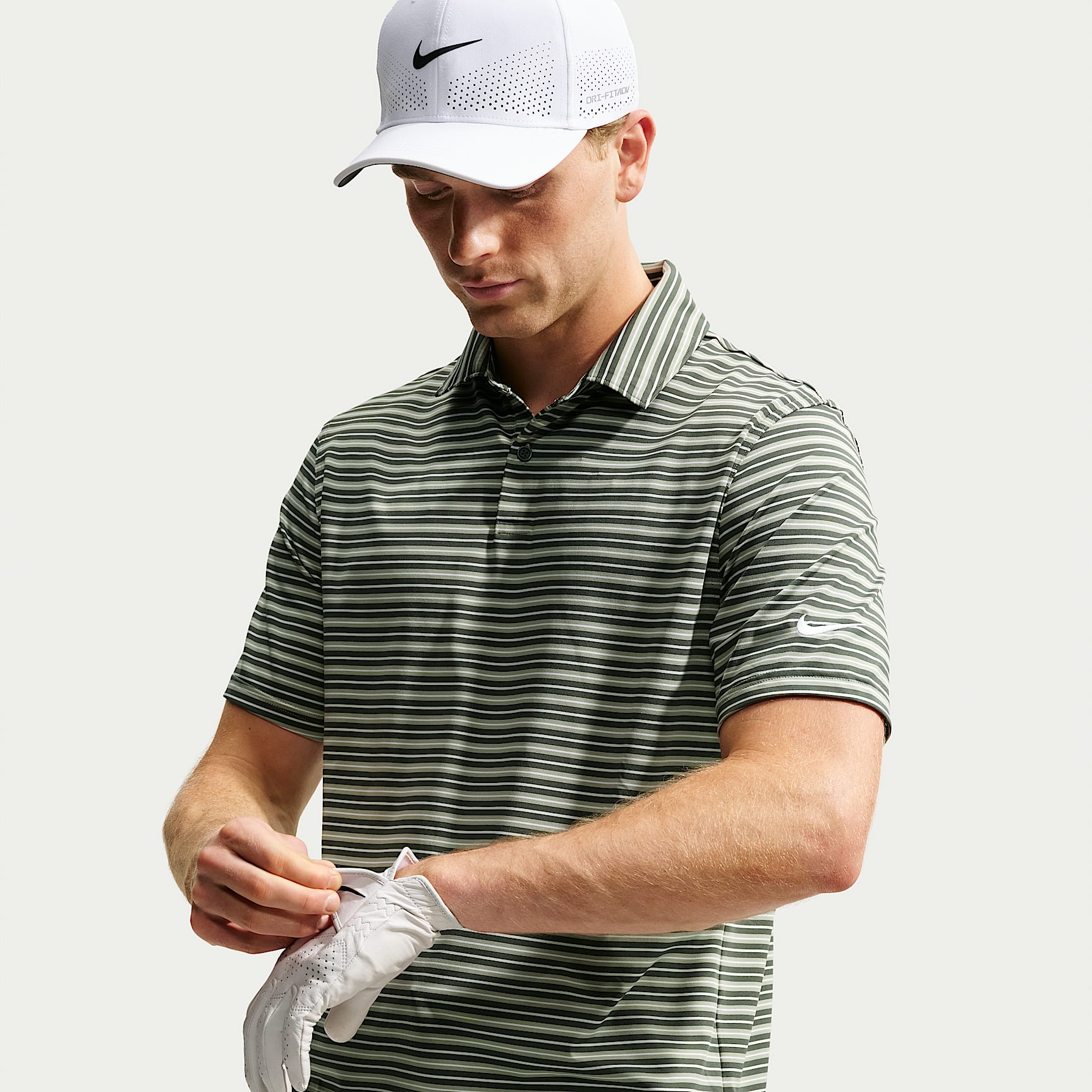 Polo de golf a rayas Dri-FIT para hombre Nike Velocity