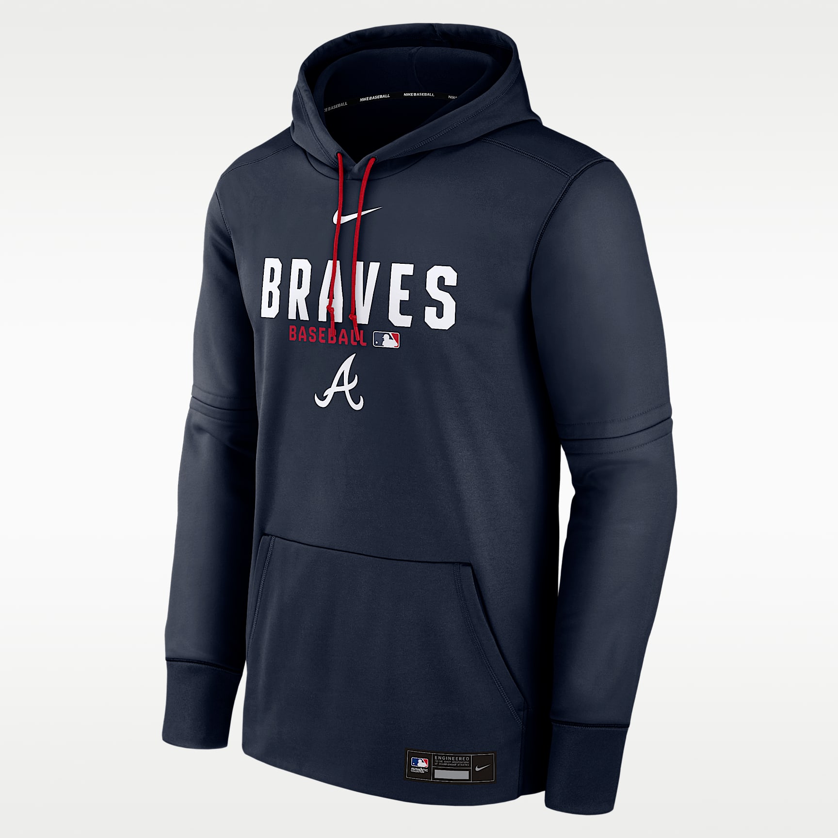 Atlanta Braves Authentic Collection Men's Nike Therma MLB Pullover Hoodie