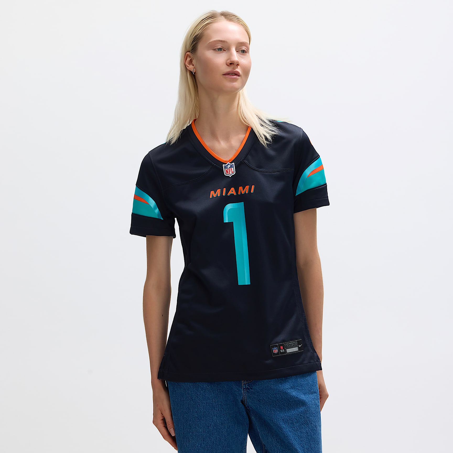 Jersey Nike de la NFL Game para mujer Tua Tagovailoa Miami Dolphins Rivalries Collection
