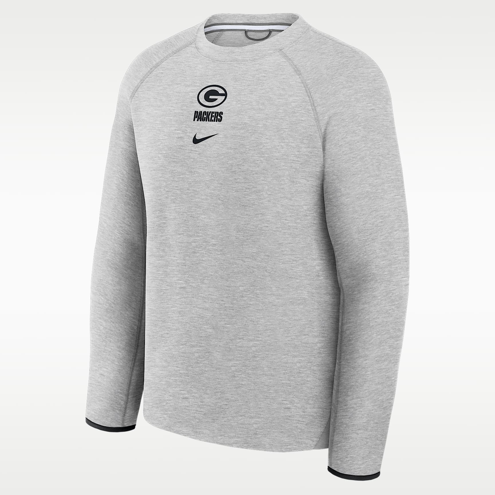 Sudadera de cuello redondo sin cierre Nike Tech Fleece de la NFL para hombre de los Green Bay Packers