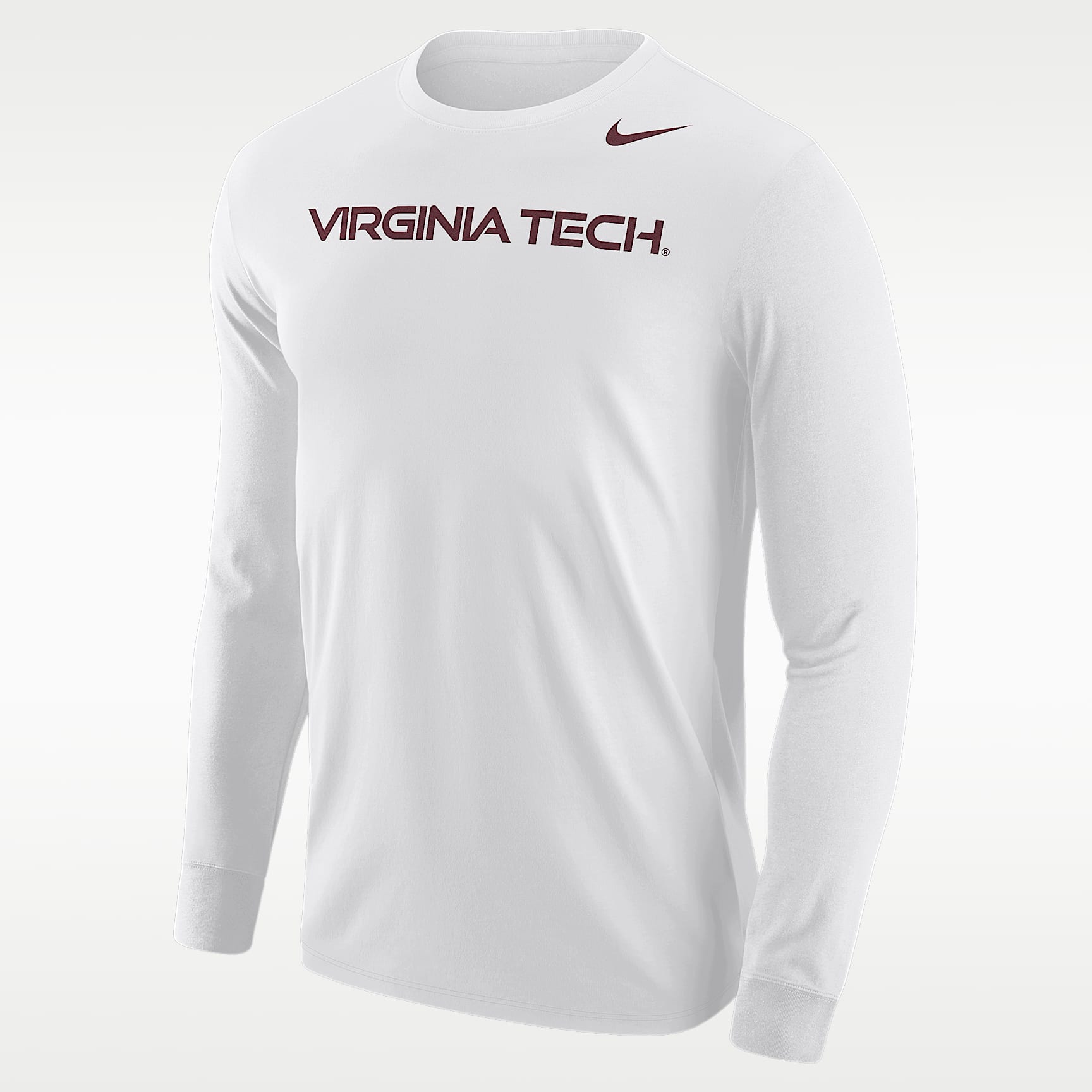 Playera de manga larga de futbol americano Nike para hombre de Virginia Tech Hokies