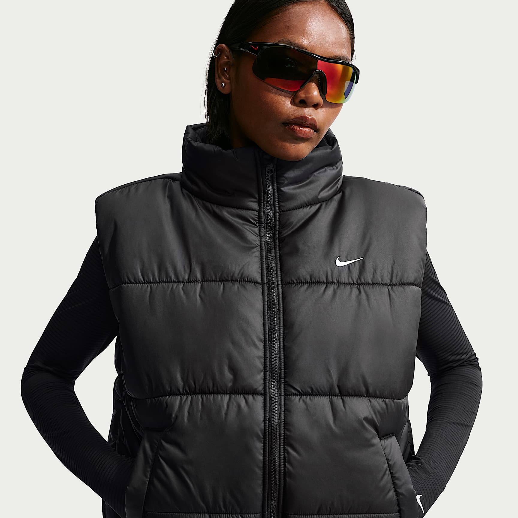 Veste sans manches ample Therma-FIT Nike Sportswear Classic Puffer pour femme