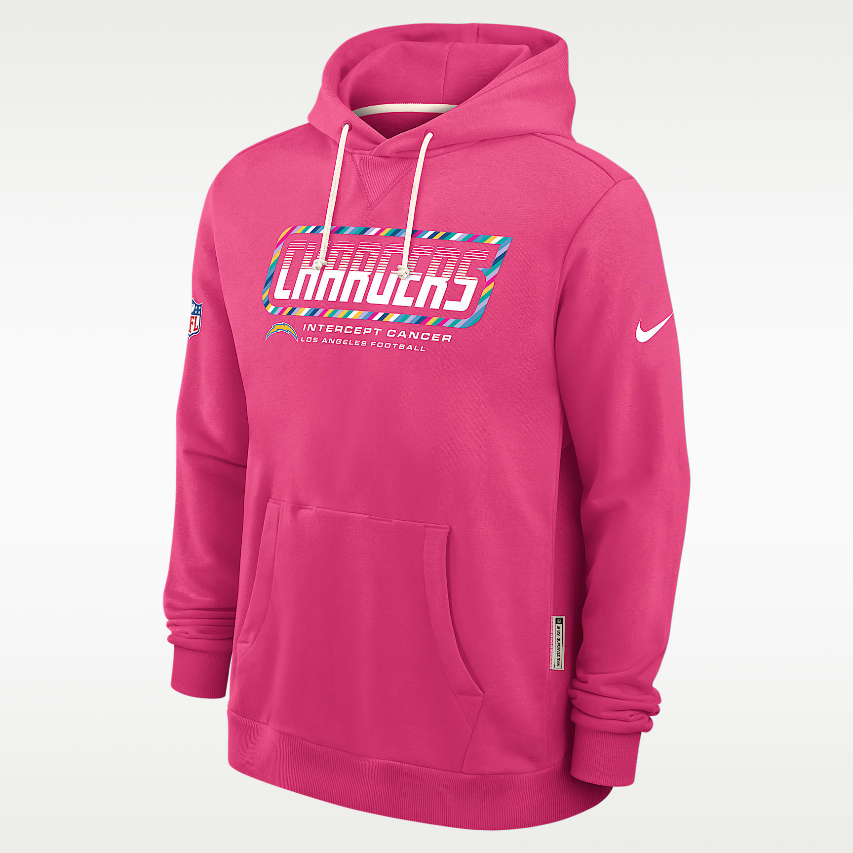 Los Angeles Chargers Crucial Catch Sideline Standard Issue Men's Nike Dri-FIT NFL Pullover Hoodie