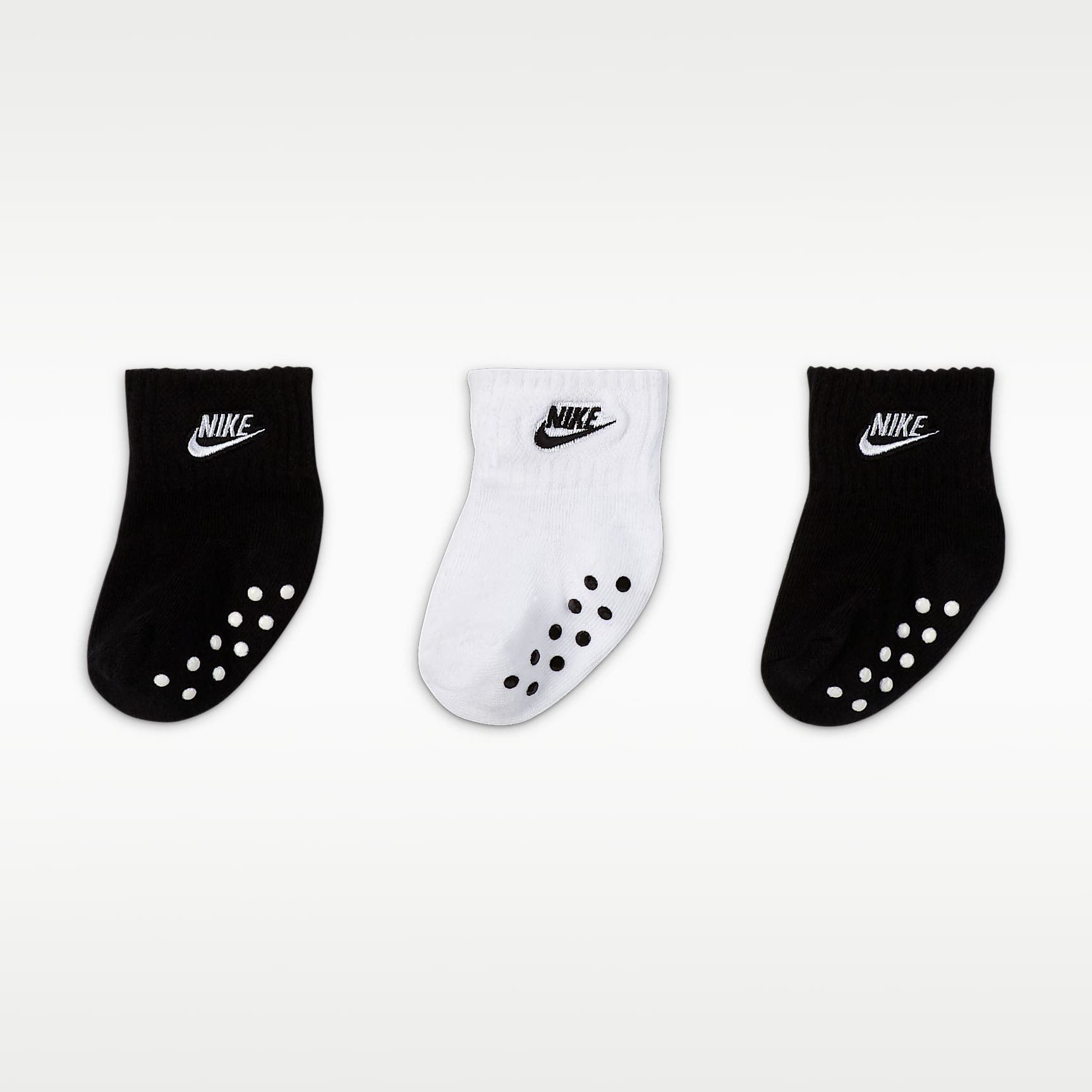 Nike Baby (6–12M) Gripper Ankle Socks (3 Pairs)