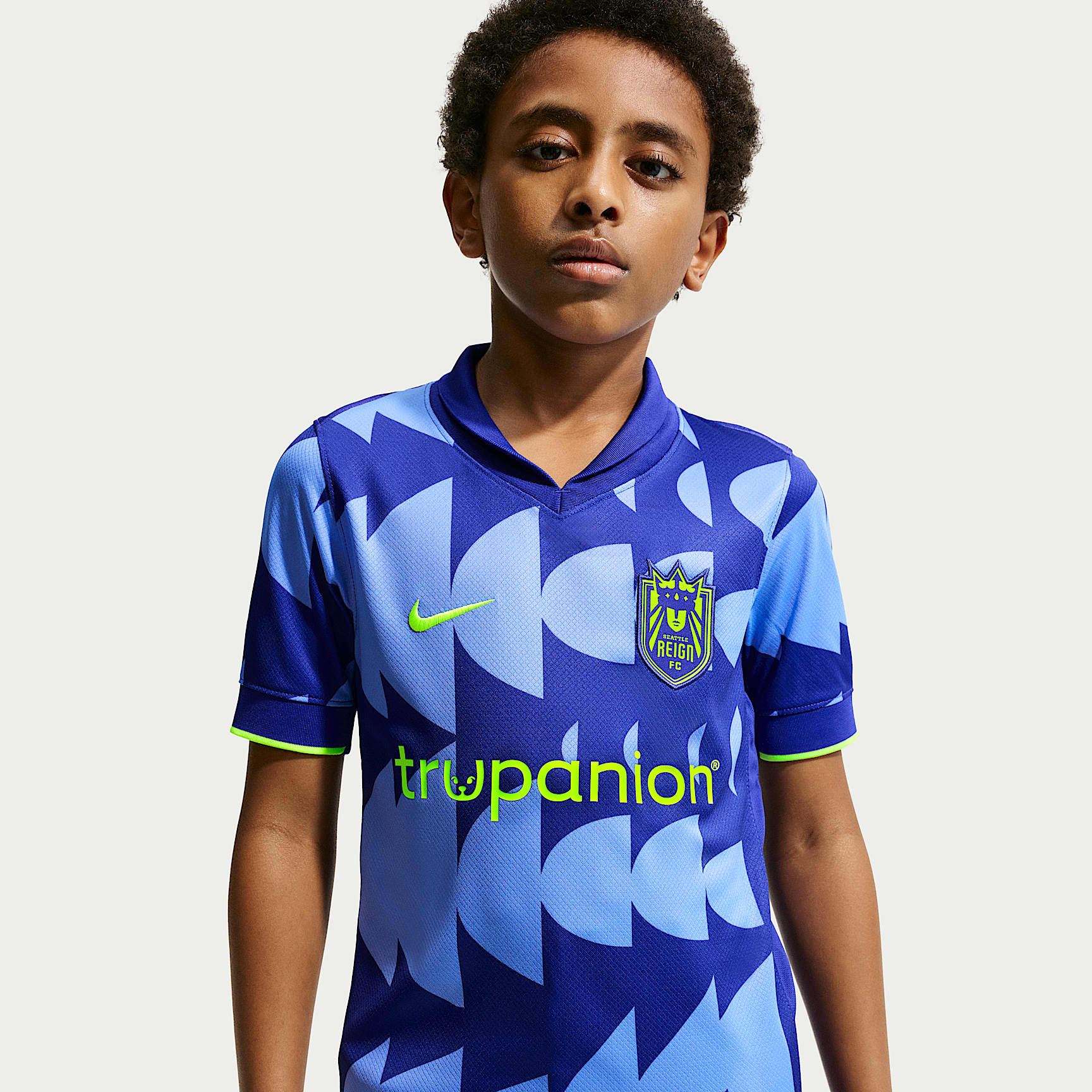 Seattle Reign FC Stadium Away Big Kids' Nike Dri-FIT NWSL Replica Jersey