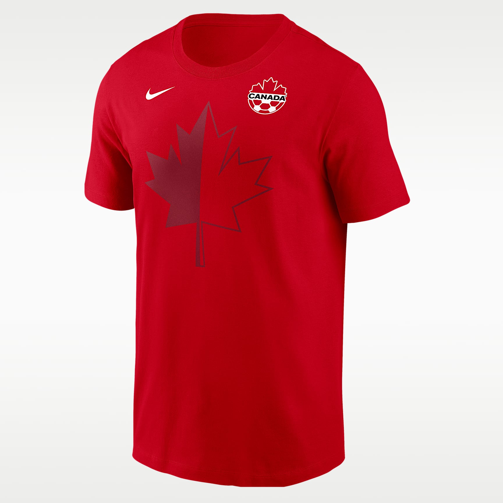 Playera de fútbol de manga corta de algodón para hombre Canada Nike Fanwear Collection