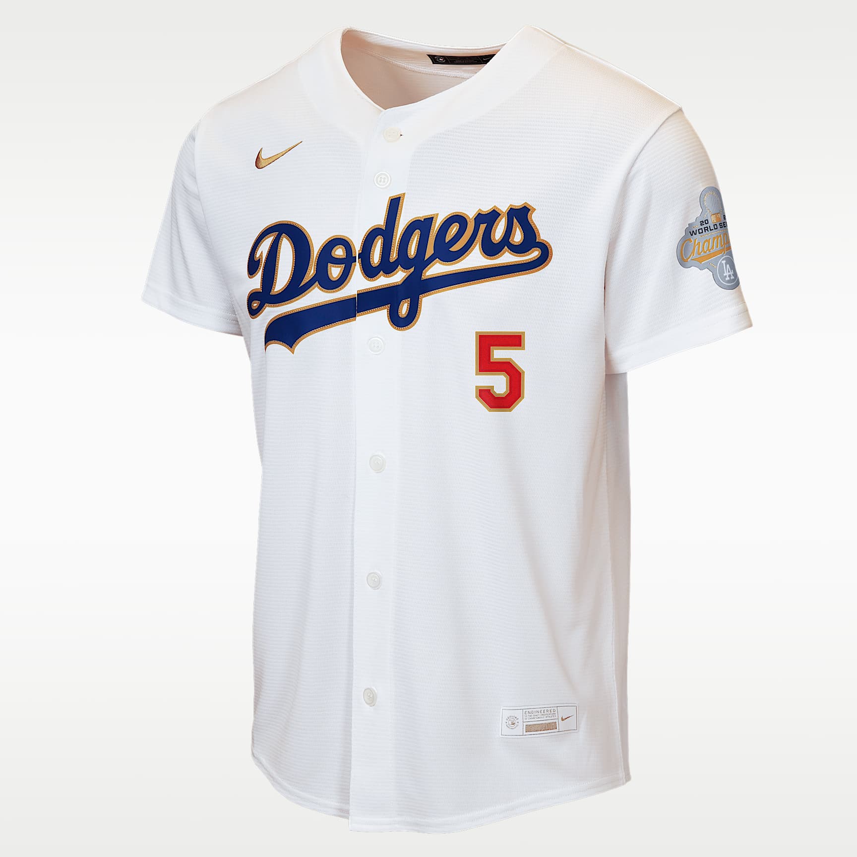 Freddie Freeman Los Angeles Dodgers 2025 World Series Champions Gold Series Big Kids' Nike MLB Replica Jersey