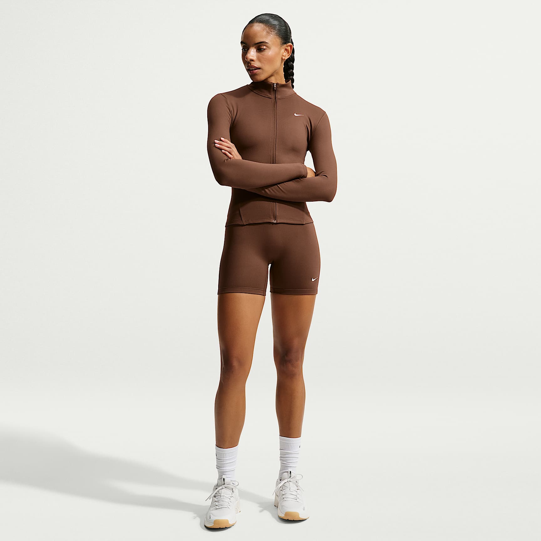 Nike One sykkelshorts med høyt liv til dame (13 cm)