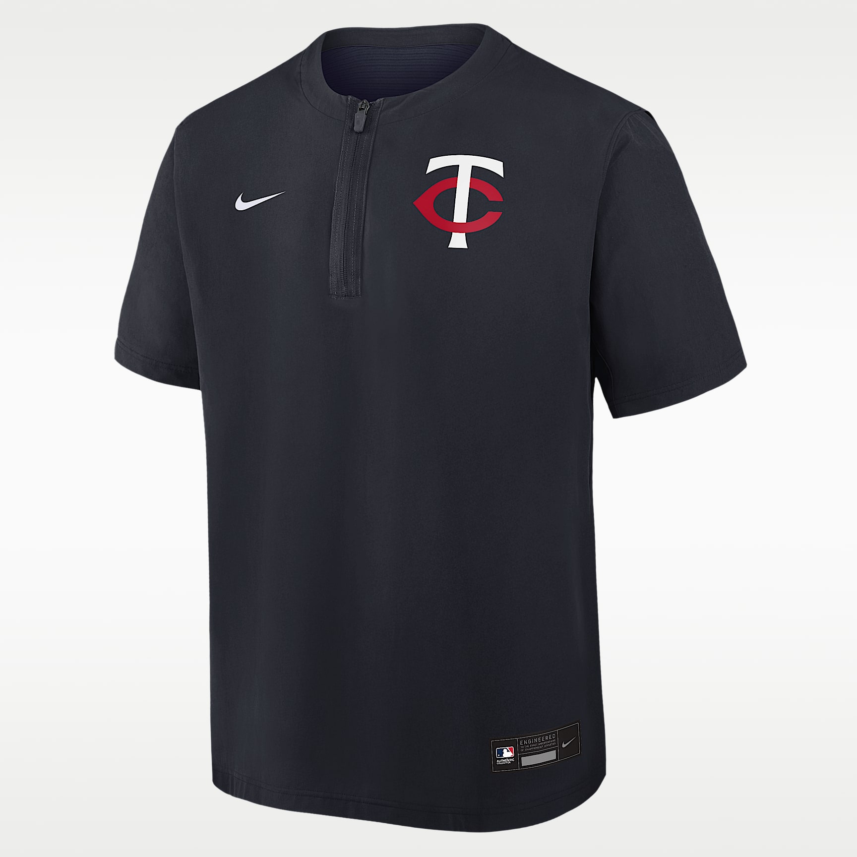 Minnesota Twins Authentic Collection Men's Nike Dri-FIT MLB 1/4-Zip Short-Sleeve Windshirt