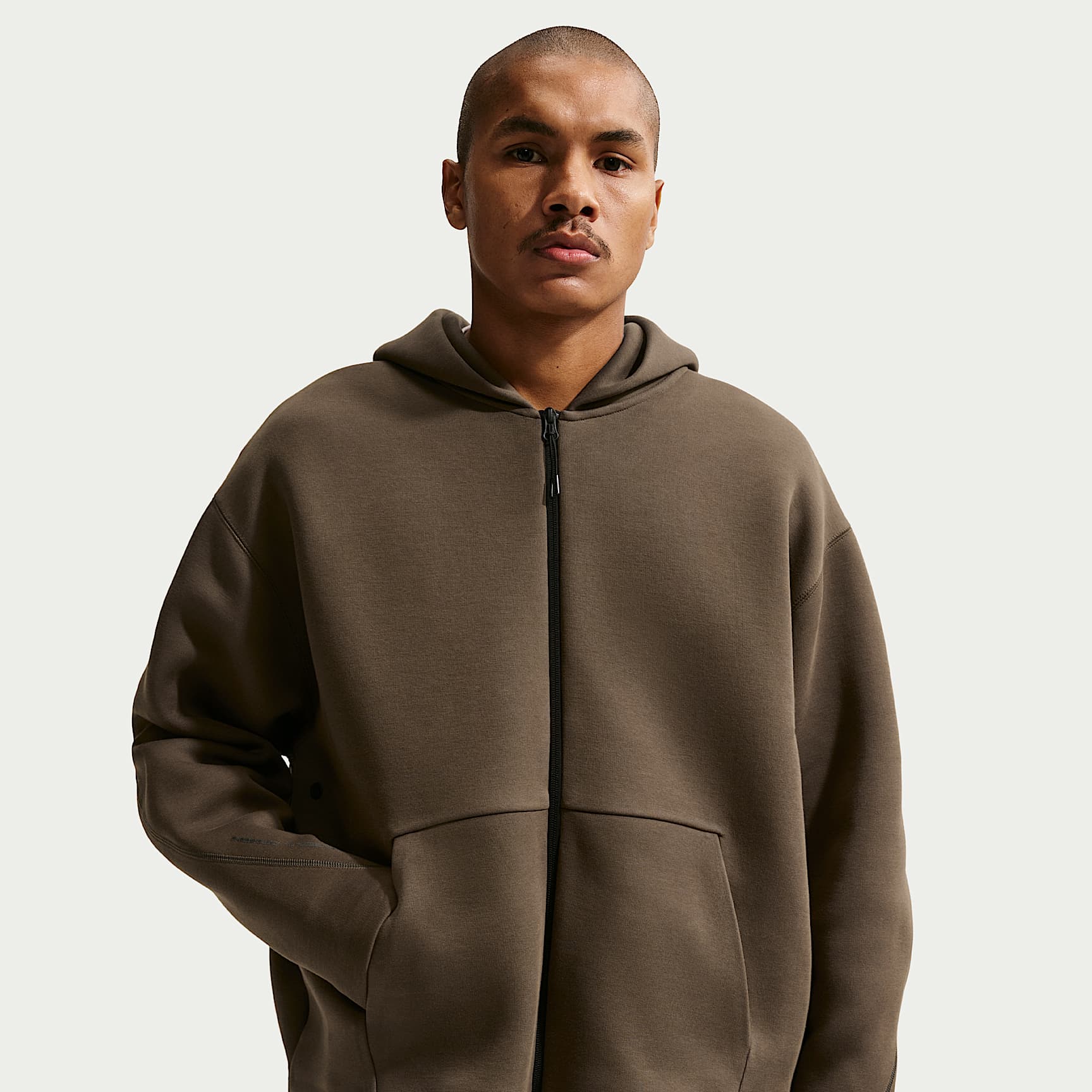 Sudadera con gorro de tejido Fleece de cierre completo para hombre Nike Tech