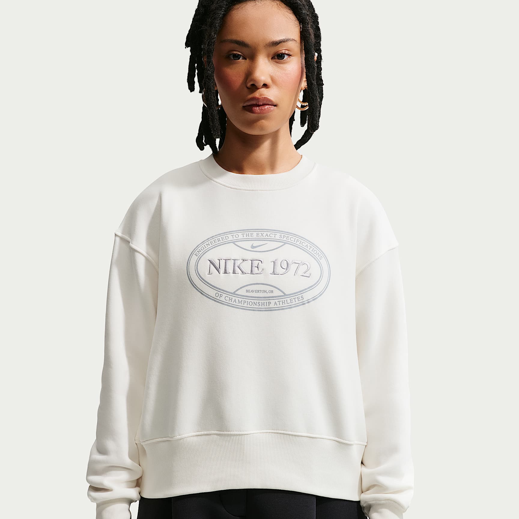 Sweat oversize à col ras-du-cou Nike Sportswear Phoenix Fleece pour Femme