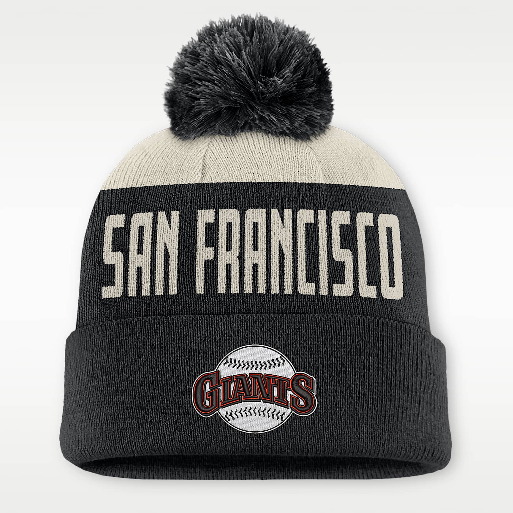 Gorro con dobladillo y pompón Nike de la MLB para hombre San Francisco Giants Cooperstown Peak