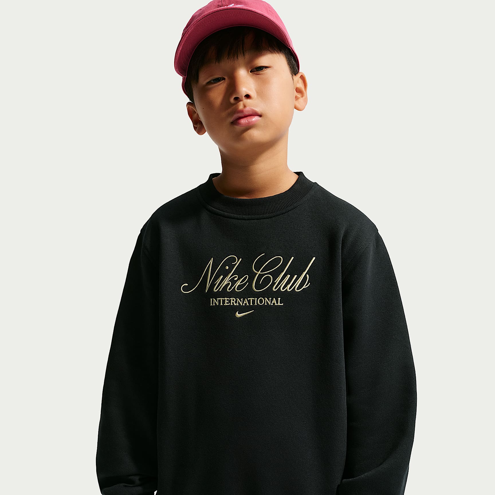 Nike Sportswear Big Kids' Fleece Crew-Neck Sweatshirt