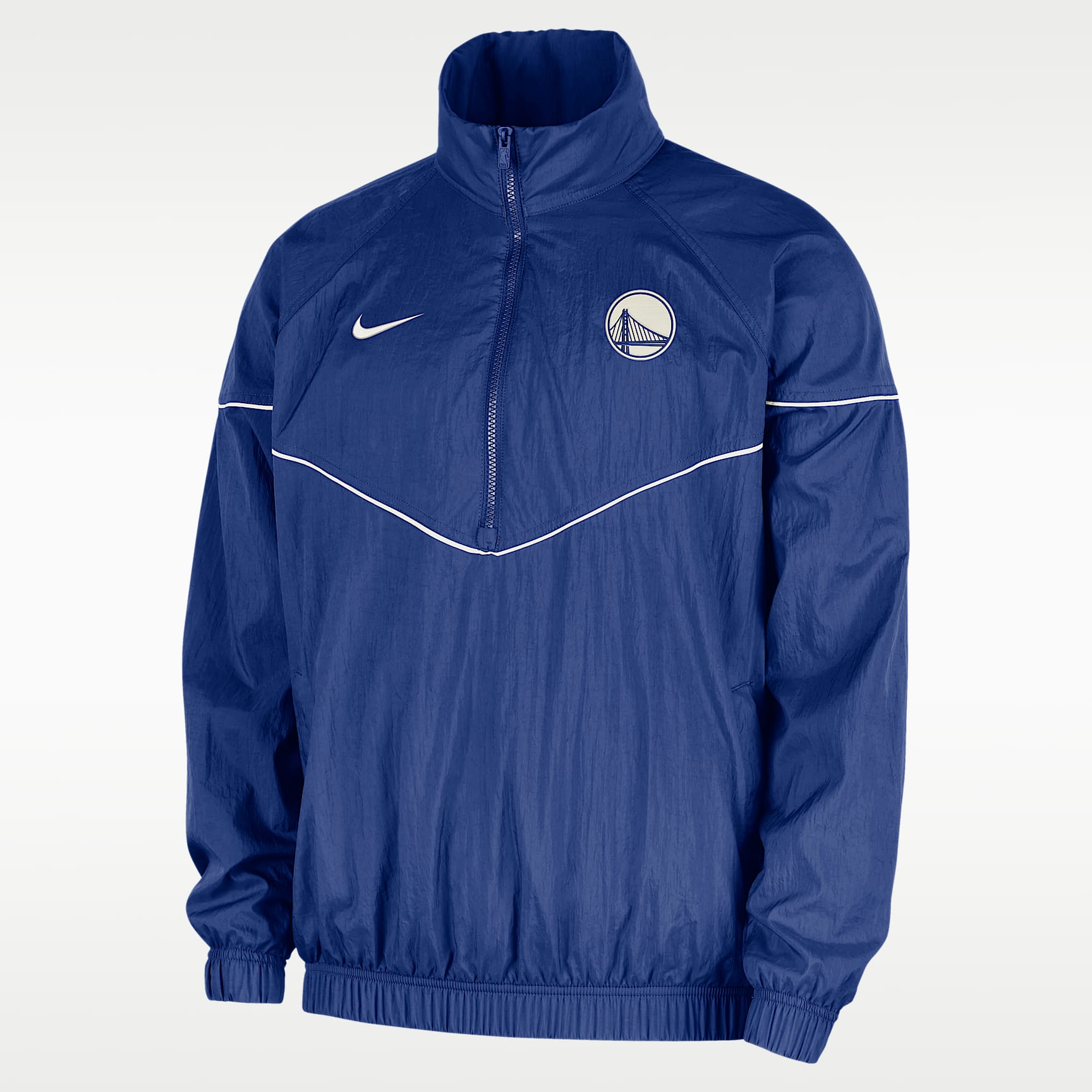 Chamarra tipo anorak Nike de la NBA para hombre Golden State Warriors Courtside Windrunner