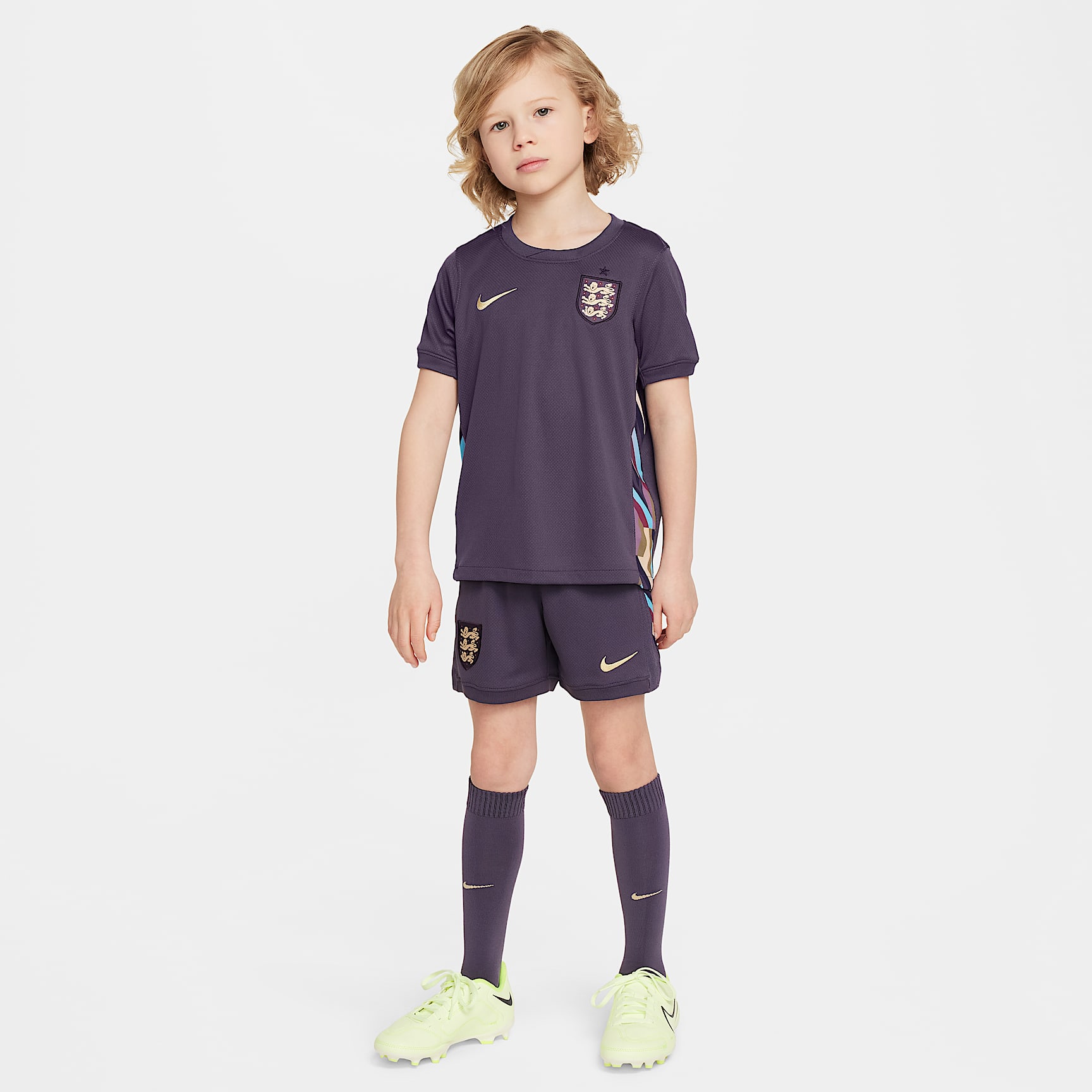 Ensemble 3 pièces replica Nike Football Angleterre 2024/25 Stadium Extérieur pour enfant