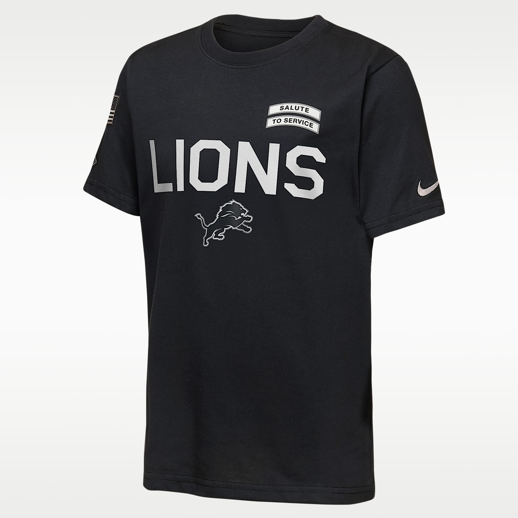 Detroit Lions Salute to Service Sideline Big Kids' Nike Dri-FIT NFL T-Shirt
