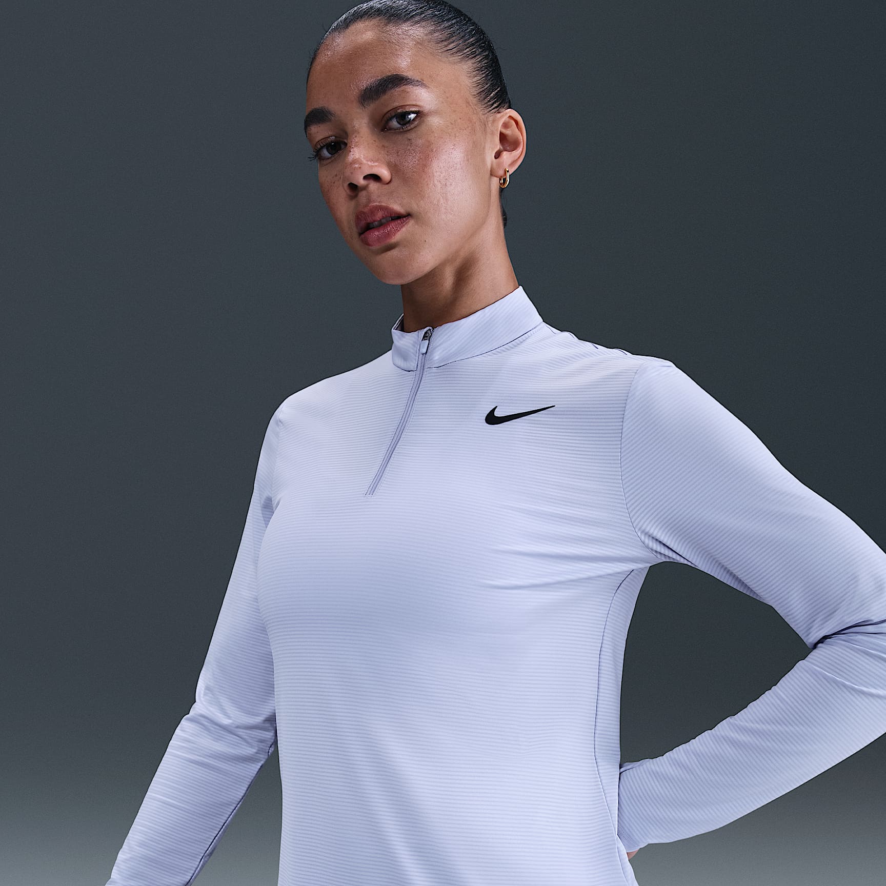 Playera de golf Dri-FIT con cierre de 1/4 para mujer Nike Victory