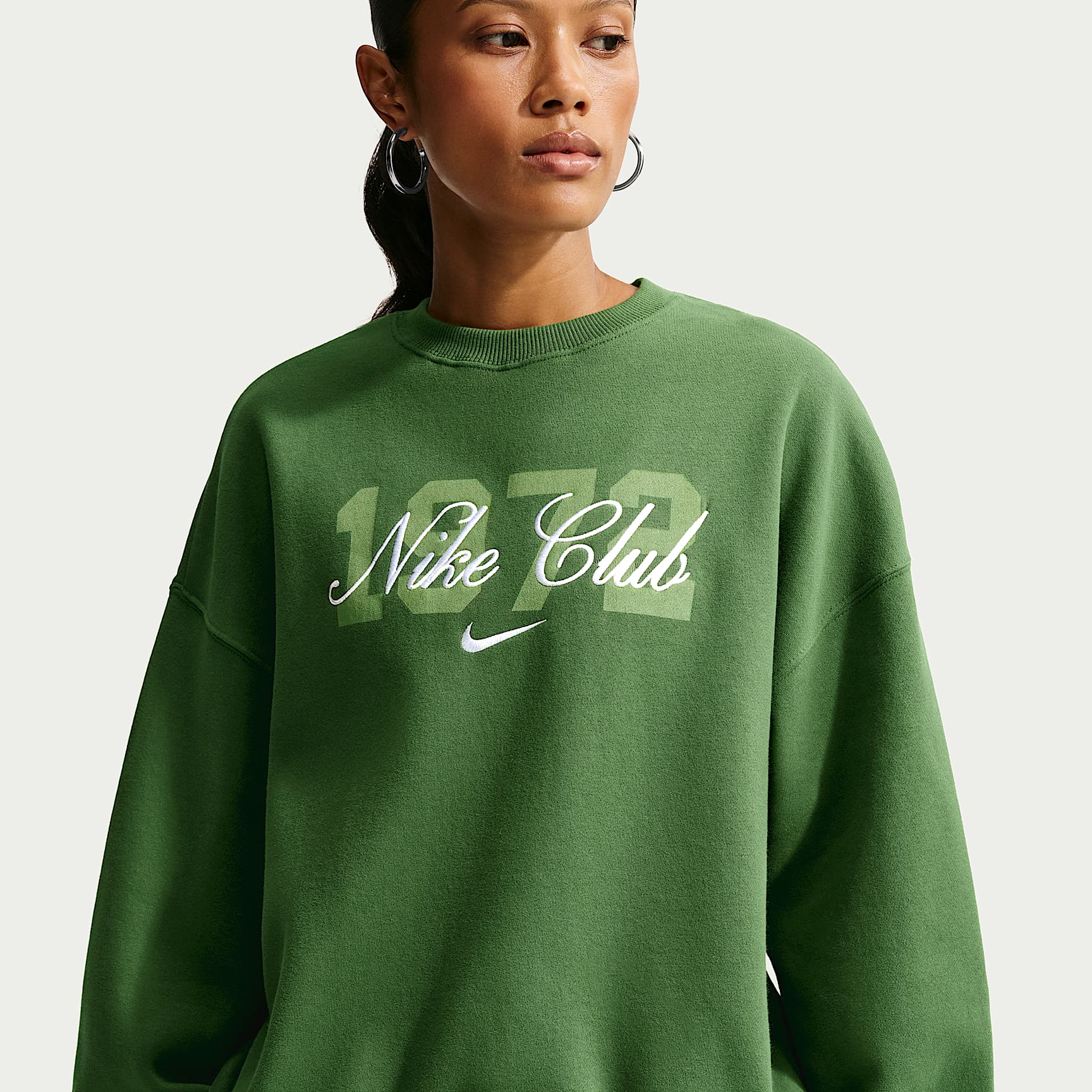 Maglia a girocollo oversize Nike Studio Fleece Medium Weight – Donna