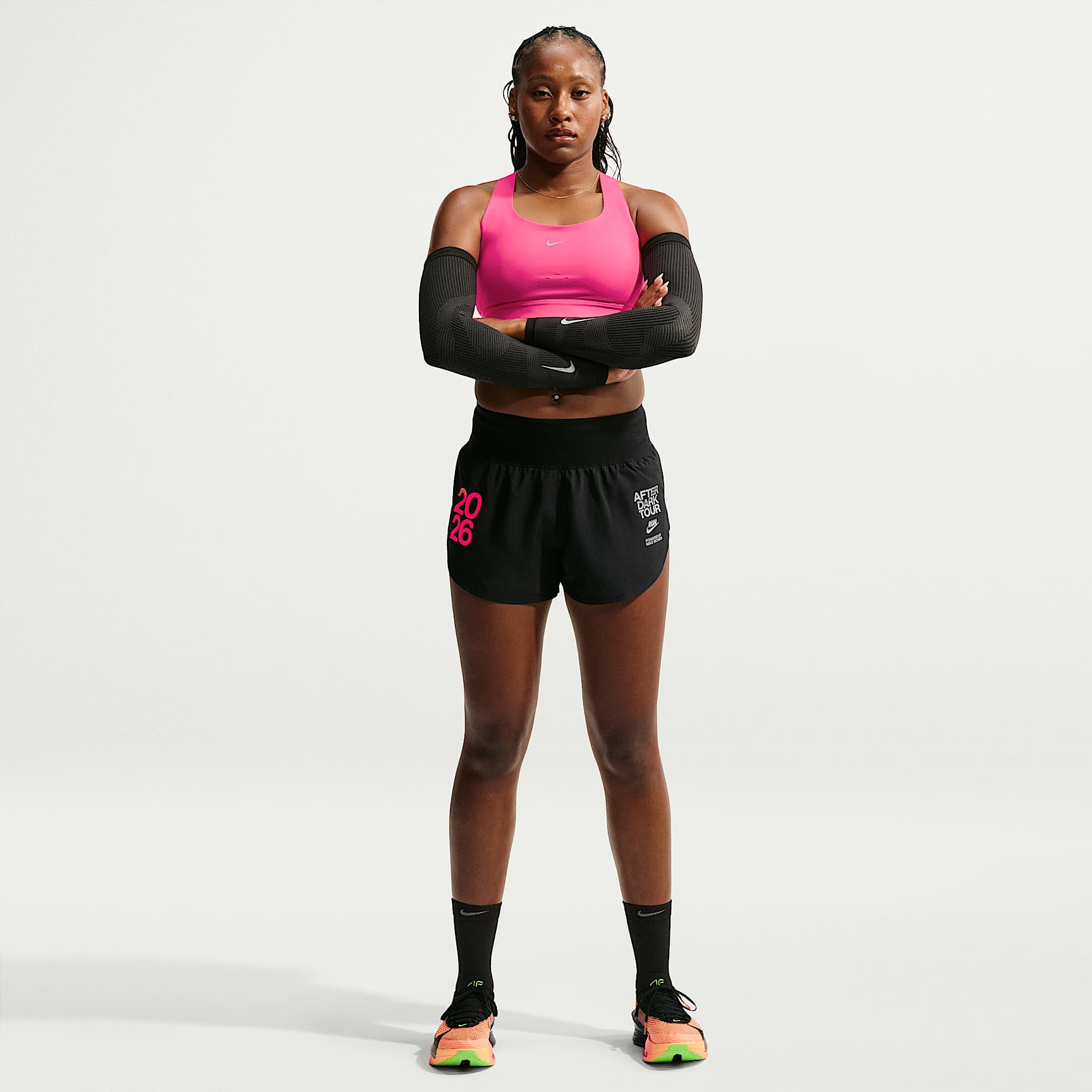 Nike Flow After Dark Tour Women's Mid-Rise Brief-Lined Running Shorts