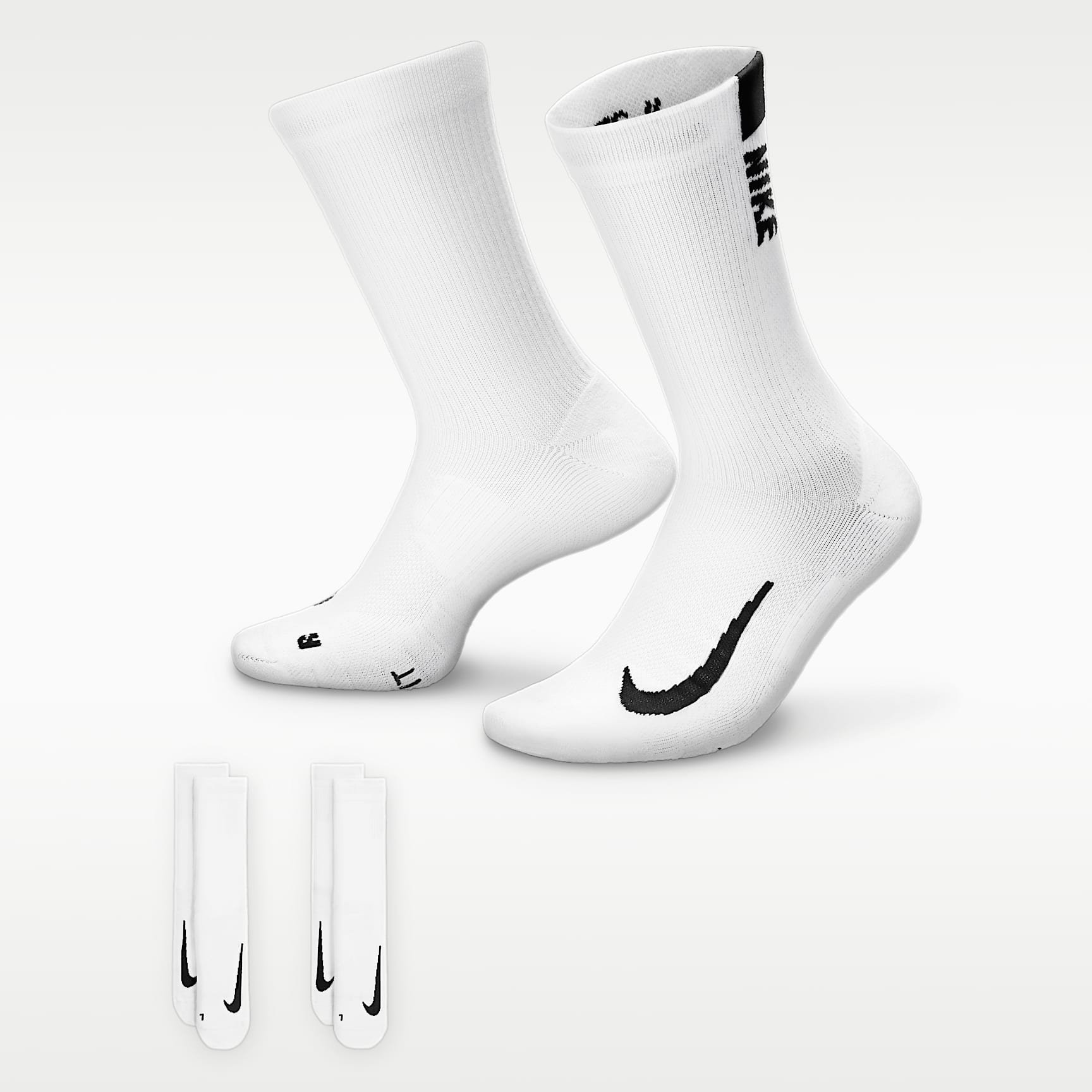 Nike Multiplier Crew Socks (2 Pairs)